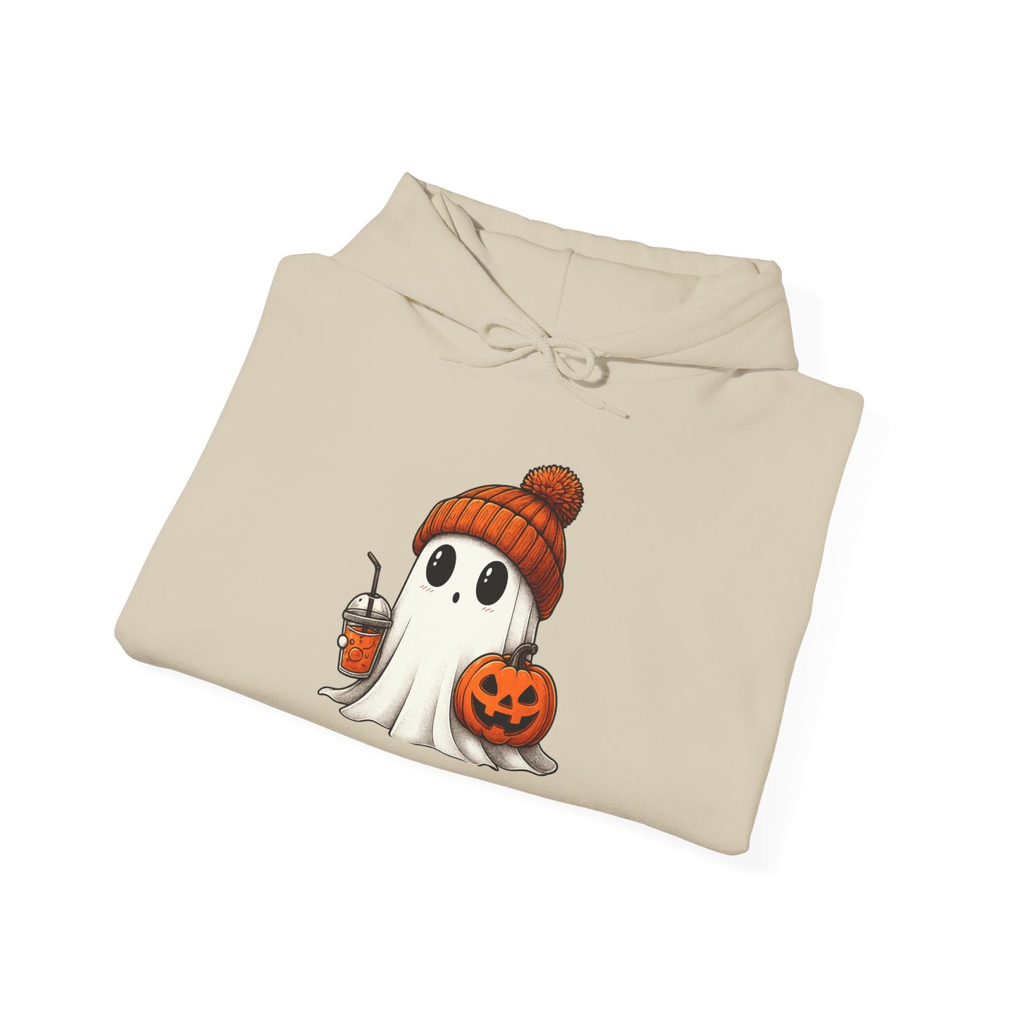 Halloween Ghost Hoodie, Unisex Halloween Apparel, Cute Pumpkin Design, Halloween Party Outfit