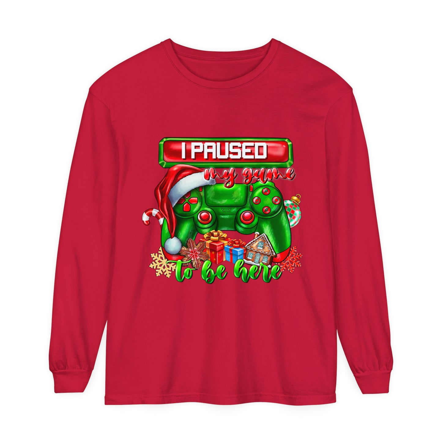 Christmas Unisex Garment-dyed Long Sleeve T-Shirt