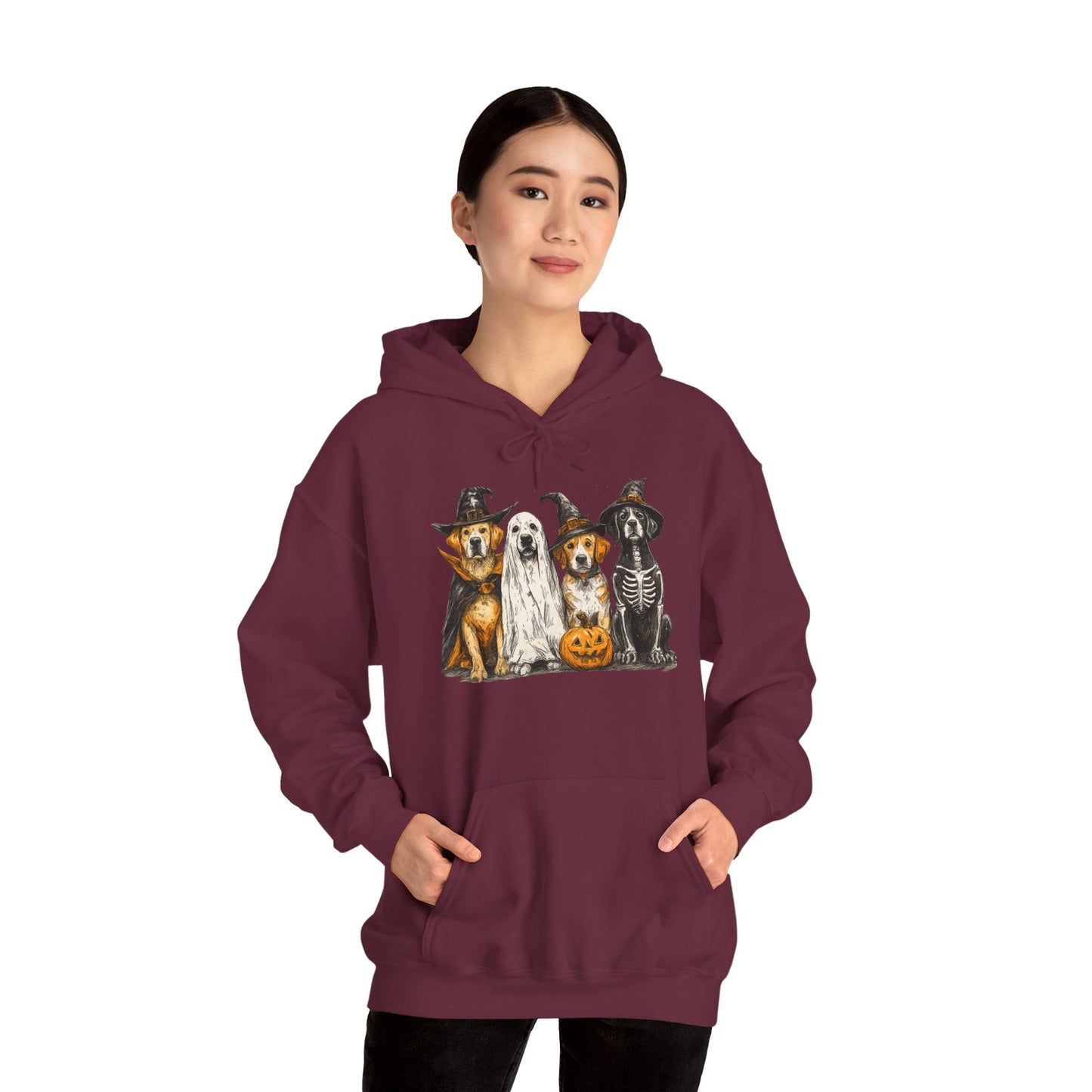 Halloween Pet Lover Hoodie, Unisex Hoodie, Cute Dog Hoodie, Cozy Halloween Apparel, Animal Lover Gift