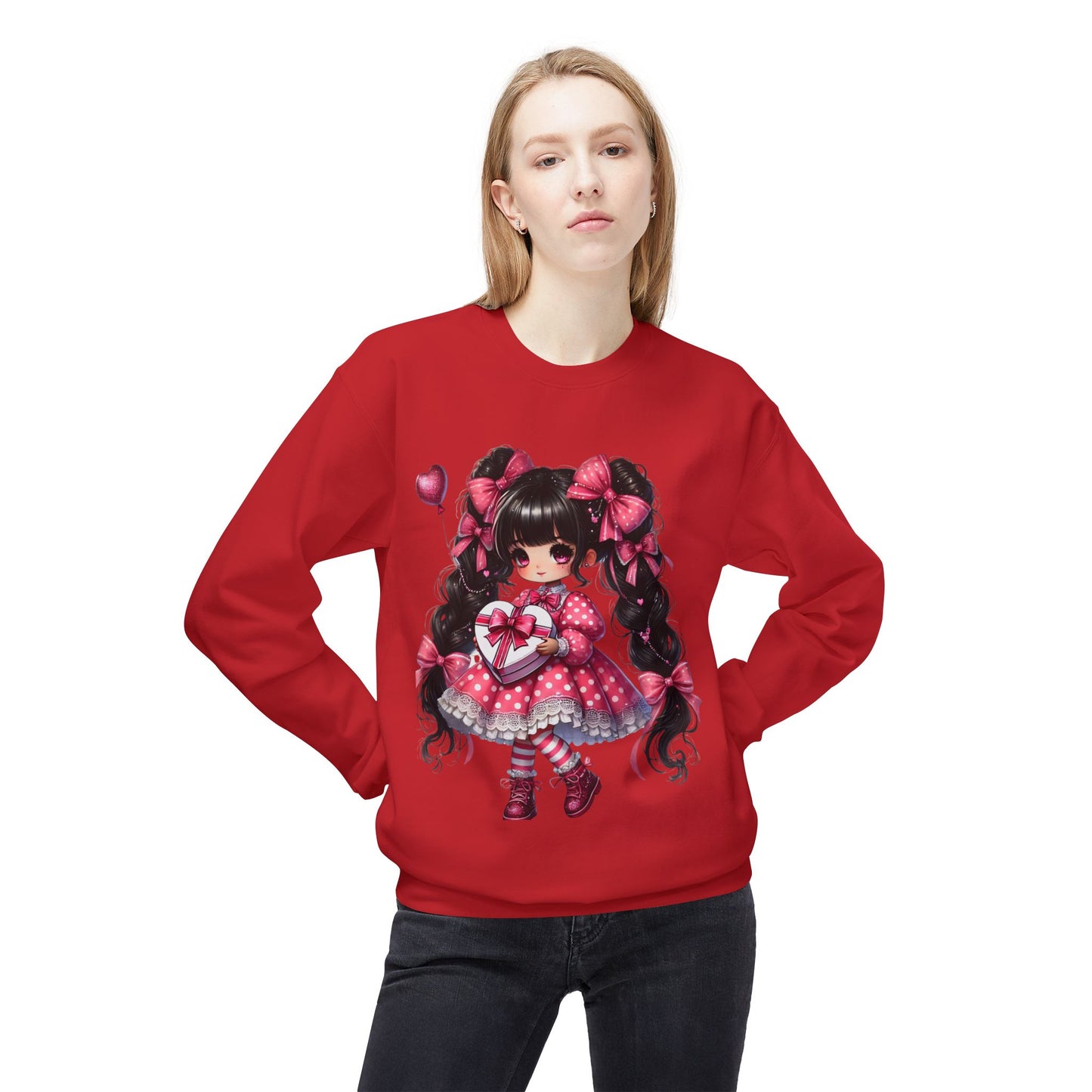 Valentines Unisex Midweight Softstyle Fleece Crewneck Sweatshirt