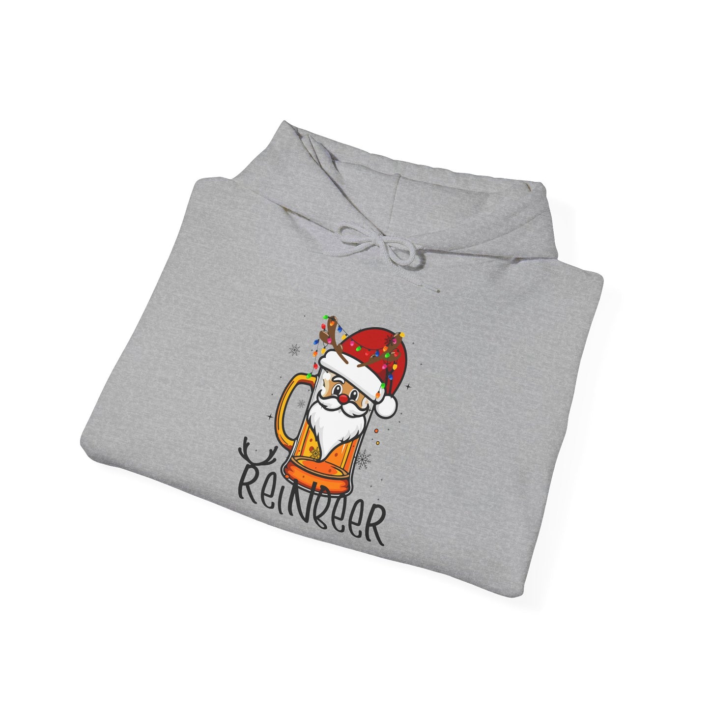 Festive Reindeer Hoodie, Christmas Hoodie, Cozy Holiday Gift, Ugly Hoodie Party, Winter Vibes Apparel