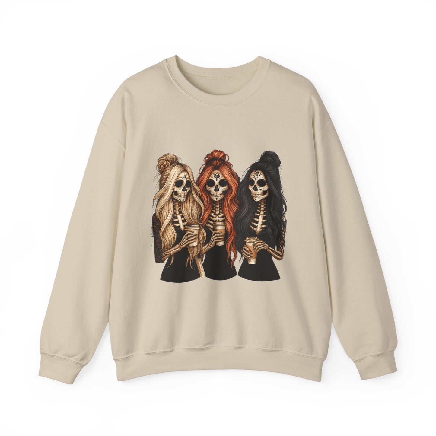 Halloween Skeleton Crewneck Sweatshirt, Cozy Unisex Sweatshirt, Trendy Halloween Apparel, Gift for Halloween Lovers, Spooky Season Outfit