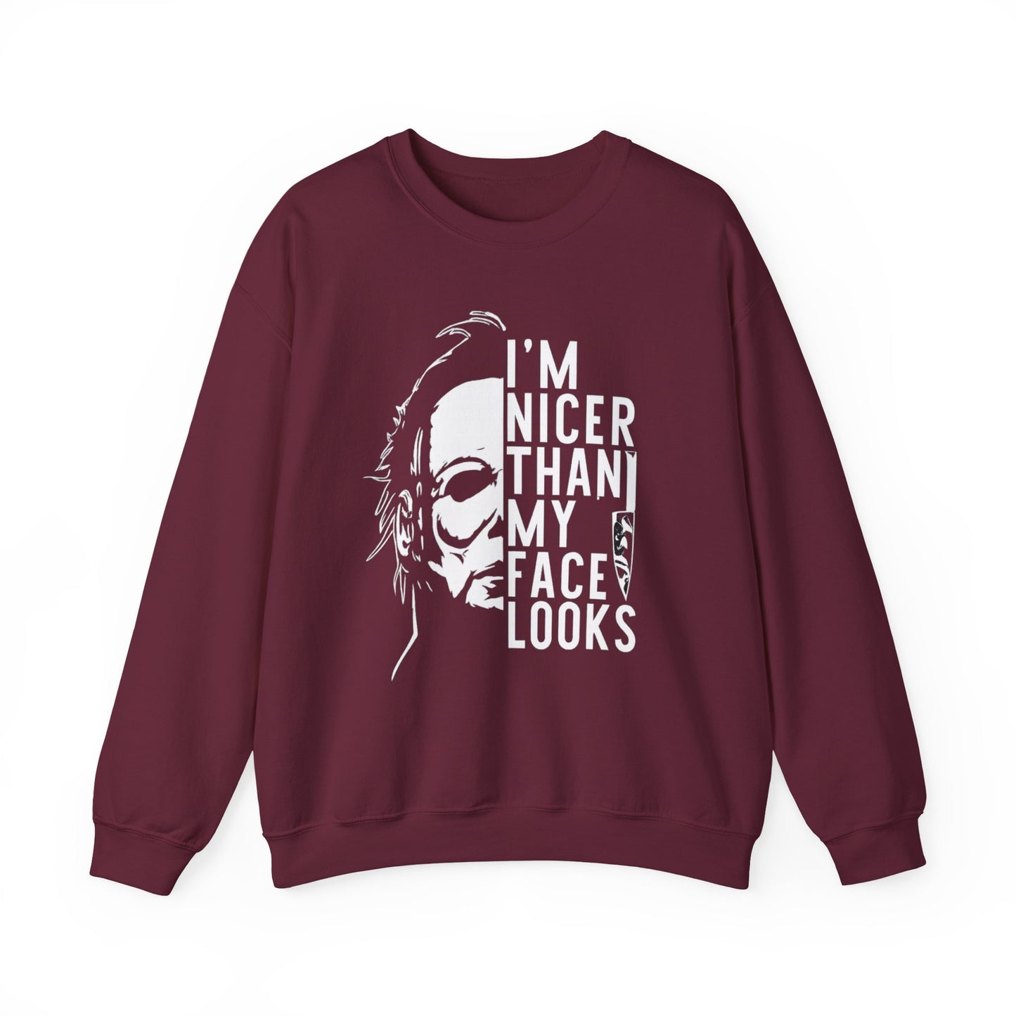 Unisex Halloween Humor Crewneck Sweatshirt, Funny Sweatshirt, Gift for Horror Fans, Halloween Apparel, Spooky Vibes, Comfortable Layering