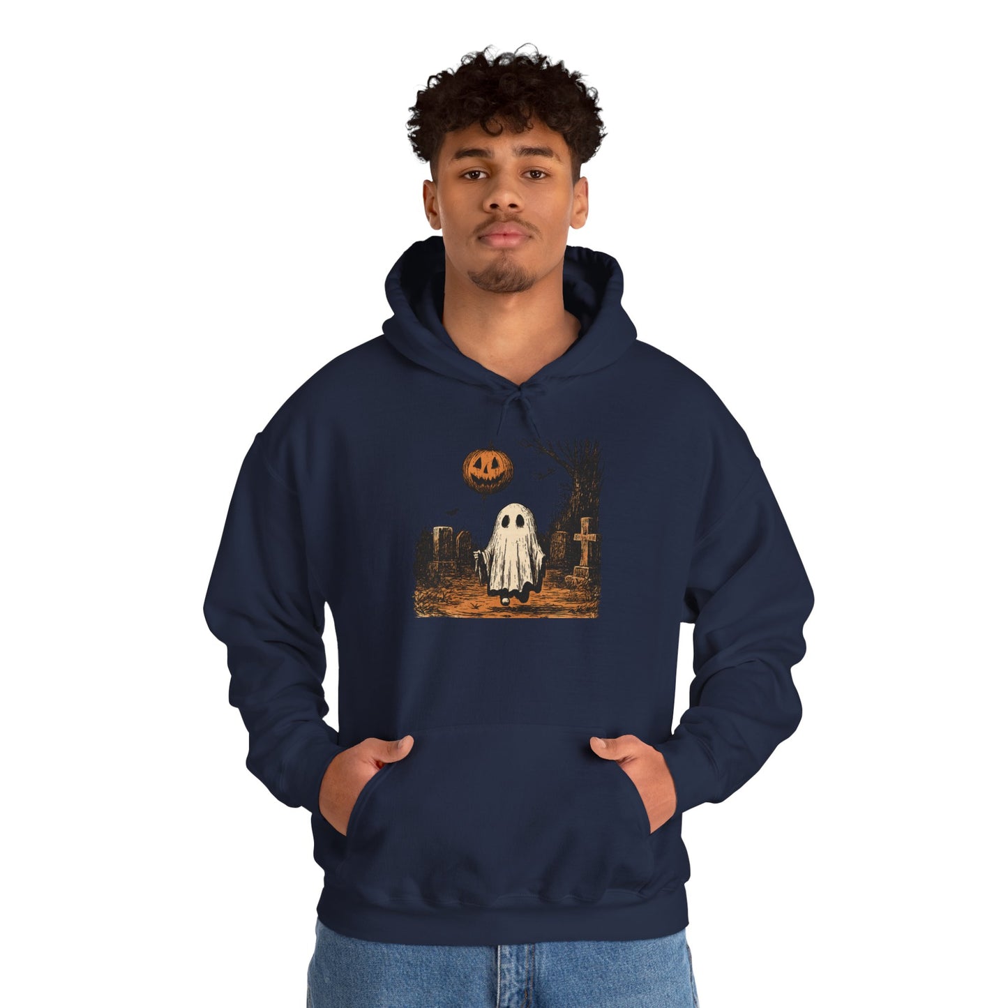 Halloween Ghost Hoodie, Cozy Unisex Hoodie, Spooky Season Apparel, Fall Fashion, Trick or Treat Gift