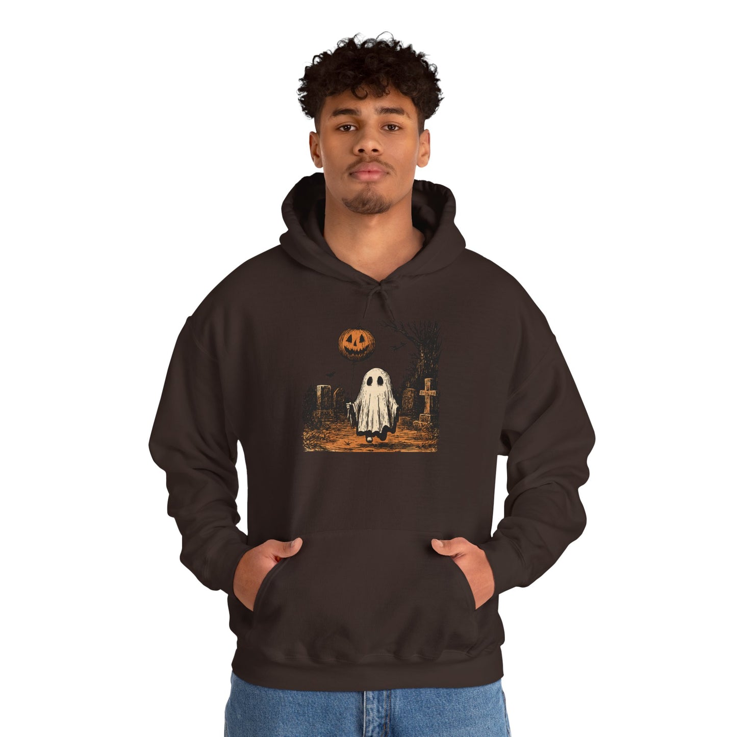 Halloween Ghost Hoodie, Cozy Unisex Hoodie, Spooky Season Apparel, Fall Fashion, Trick or Treat Gift