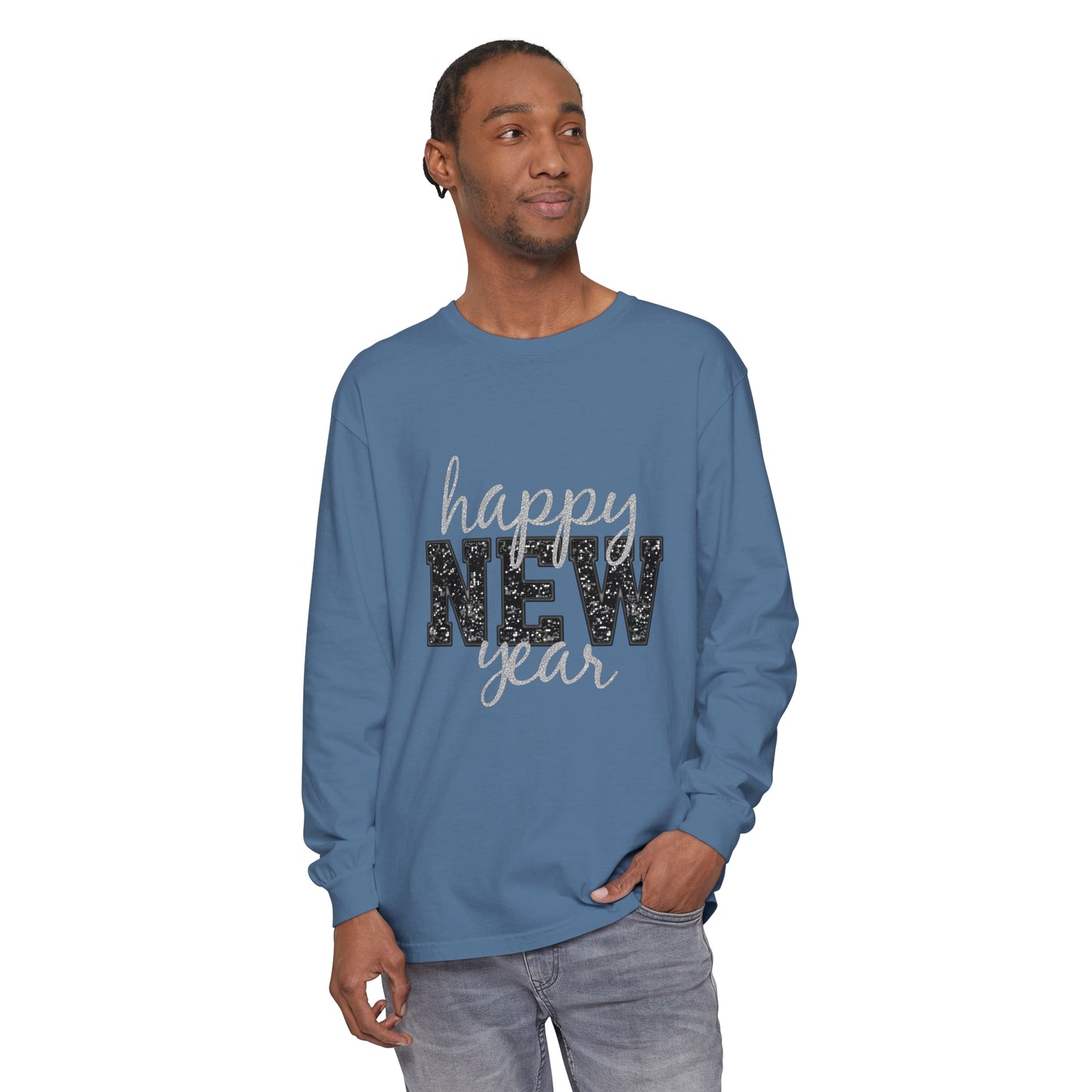 New Year Unisex Garment-dyed Long Sleeve T-Shirt