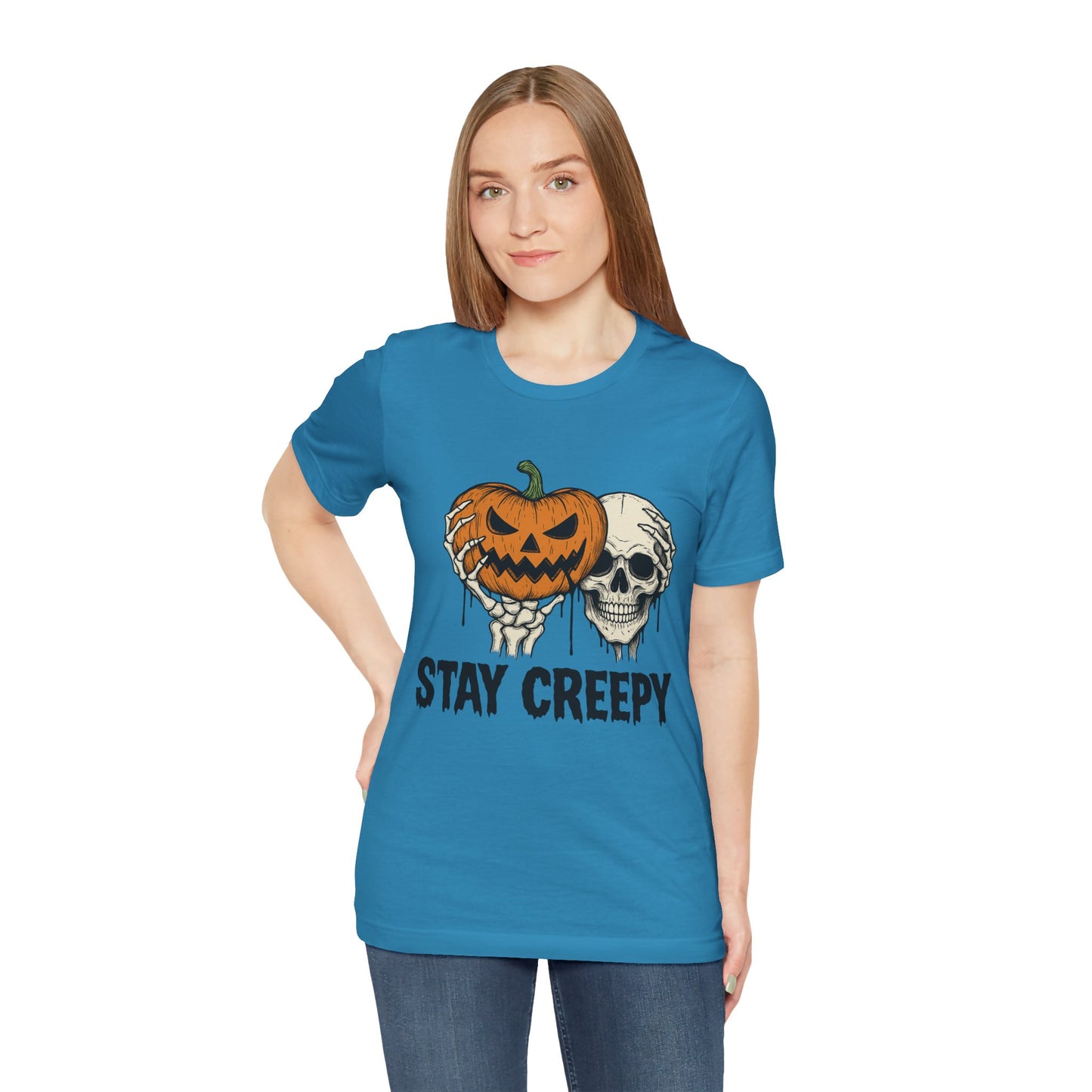 Halloween Graphic Tee - Stay Creepy Unisex Shirt, Fall Fashion, Spooky Halloween Apparel, Casual Wear, Gift for Halloween Lovers