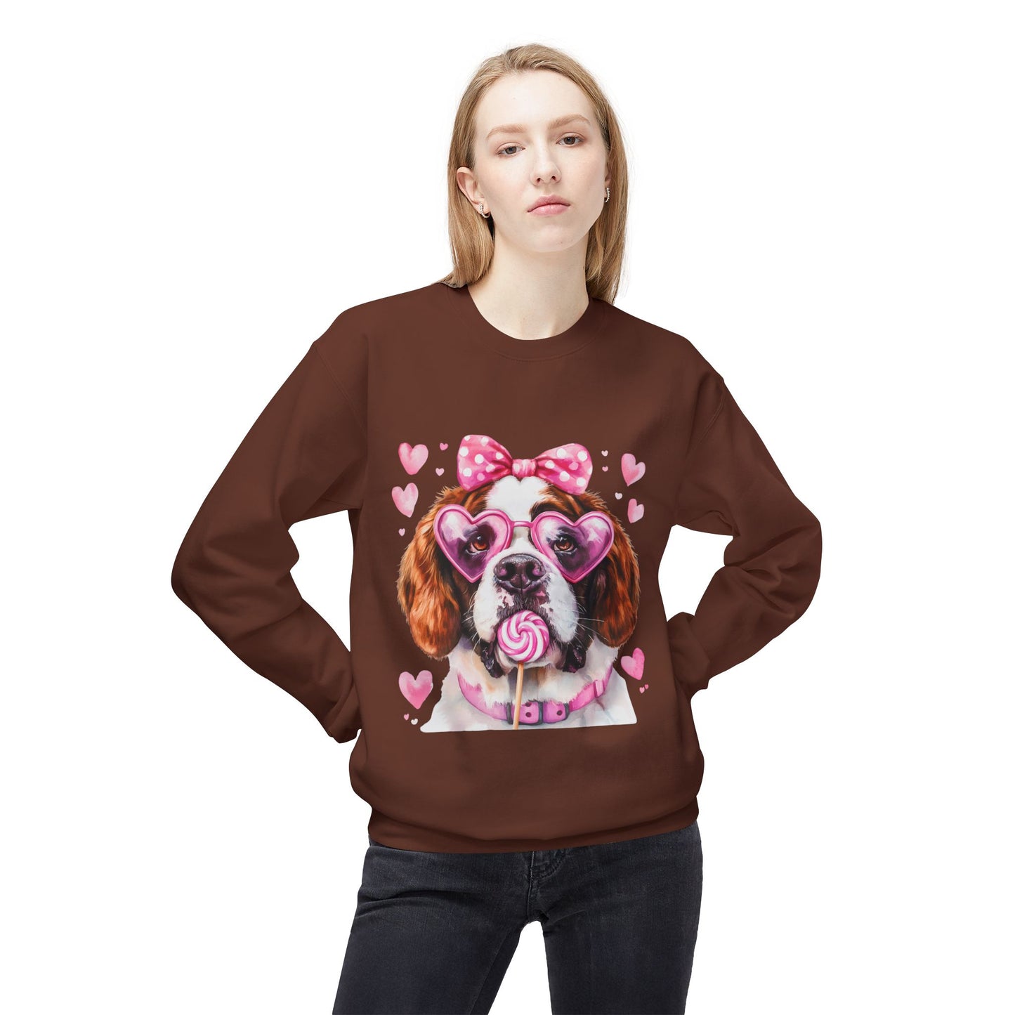 Valentines Unisex Midweight Softstyle Fleece Crewneck Sweatshirt