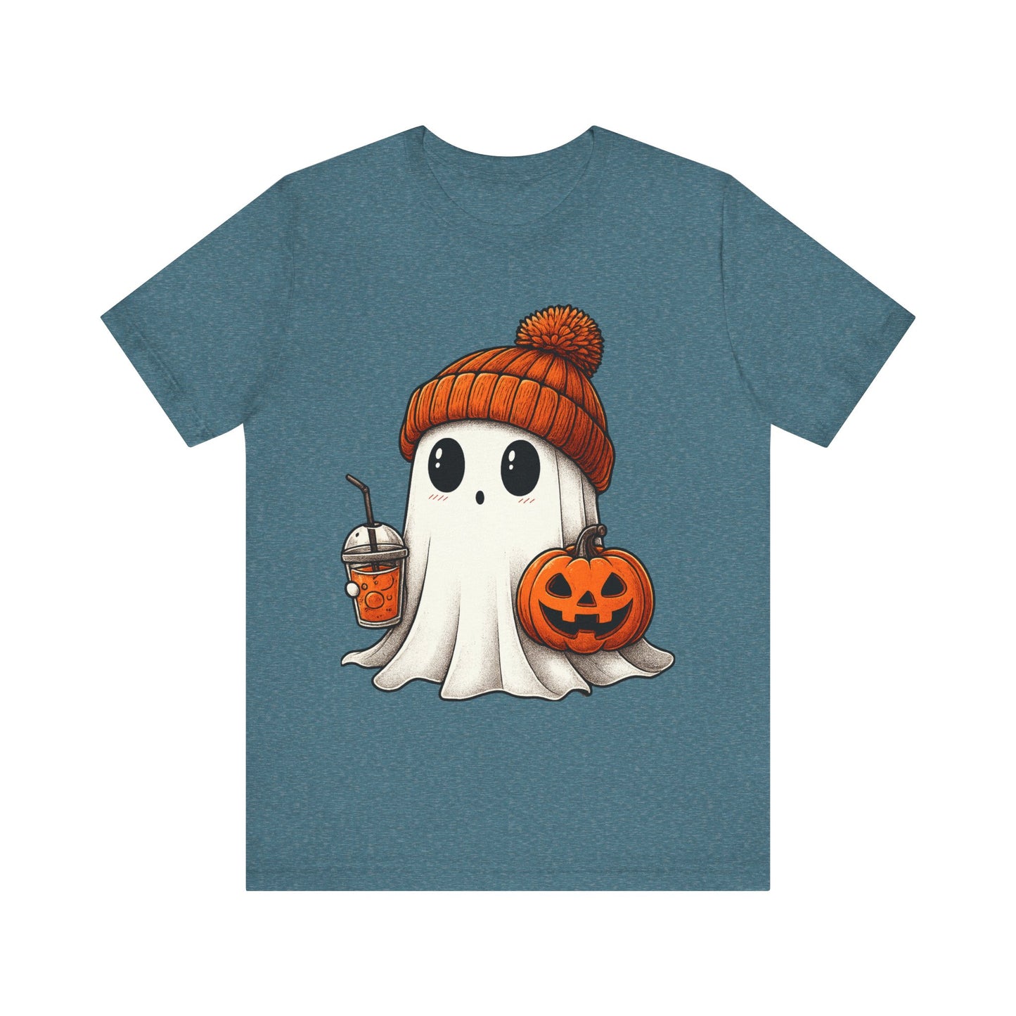 Halloween Ghost Unisex Tee, Spooky Shirt, Fall Fashion, Cute Ghost Shirt, Halloween Costume, Trick or Treat T-Shirt