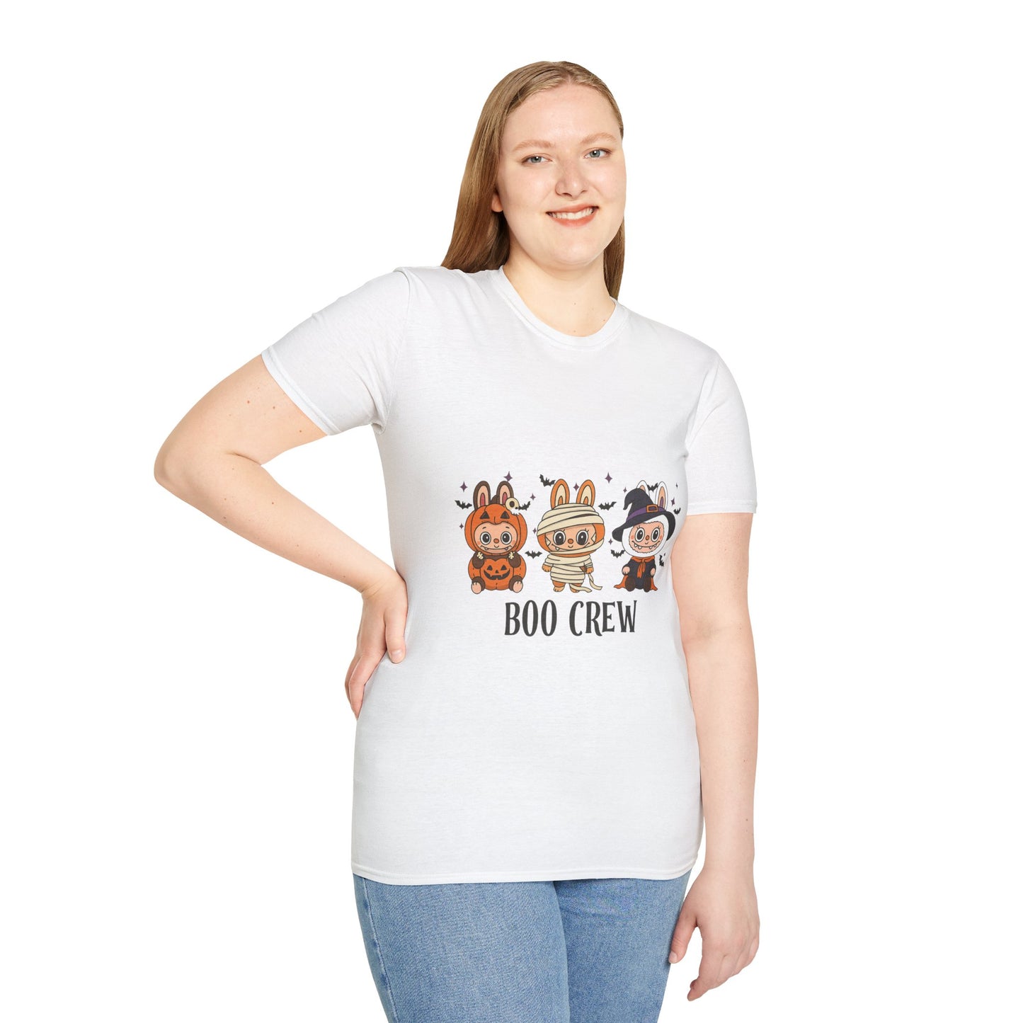 Boo Crew Halloween T-Shirt, Unisex Softstyle Tee, Cute Halloween Shirt, Fall Festival Apparel, Spooky Season Gift, Trick or Treat Top