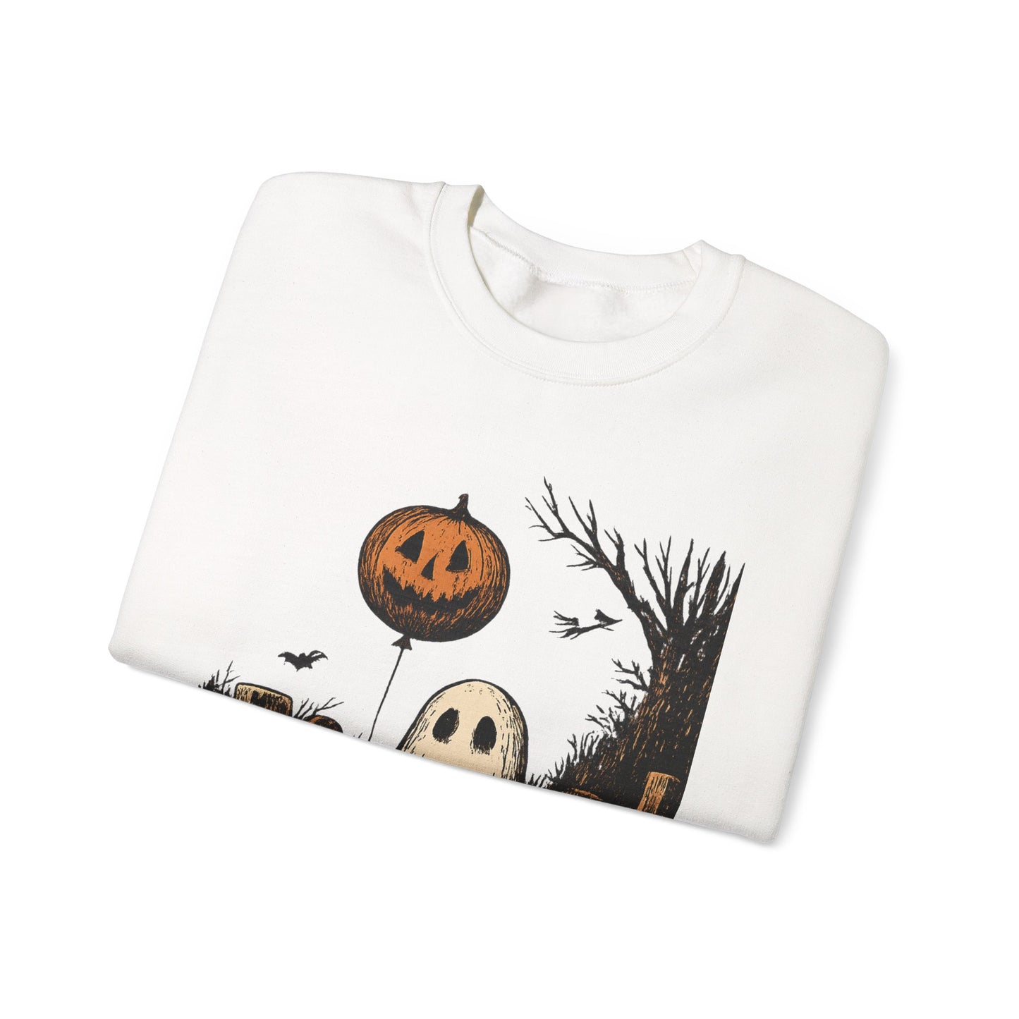Halloween Ghost Crewneck Sweatshirt - Fall Fashion, Cozy Sweater, Spooky Style, Halloween Decor, Unique Gift