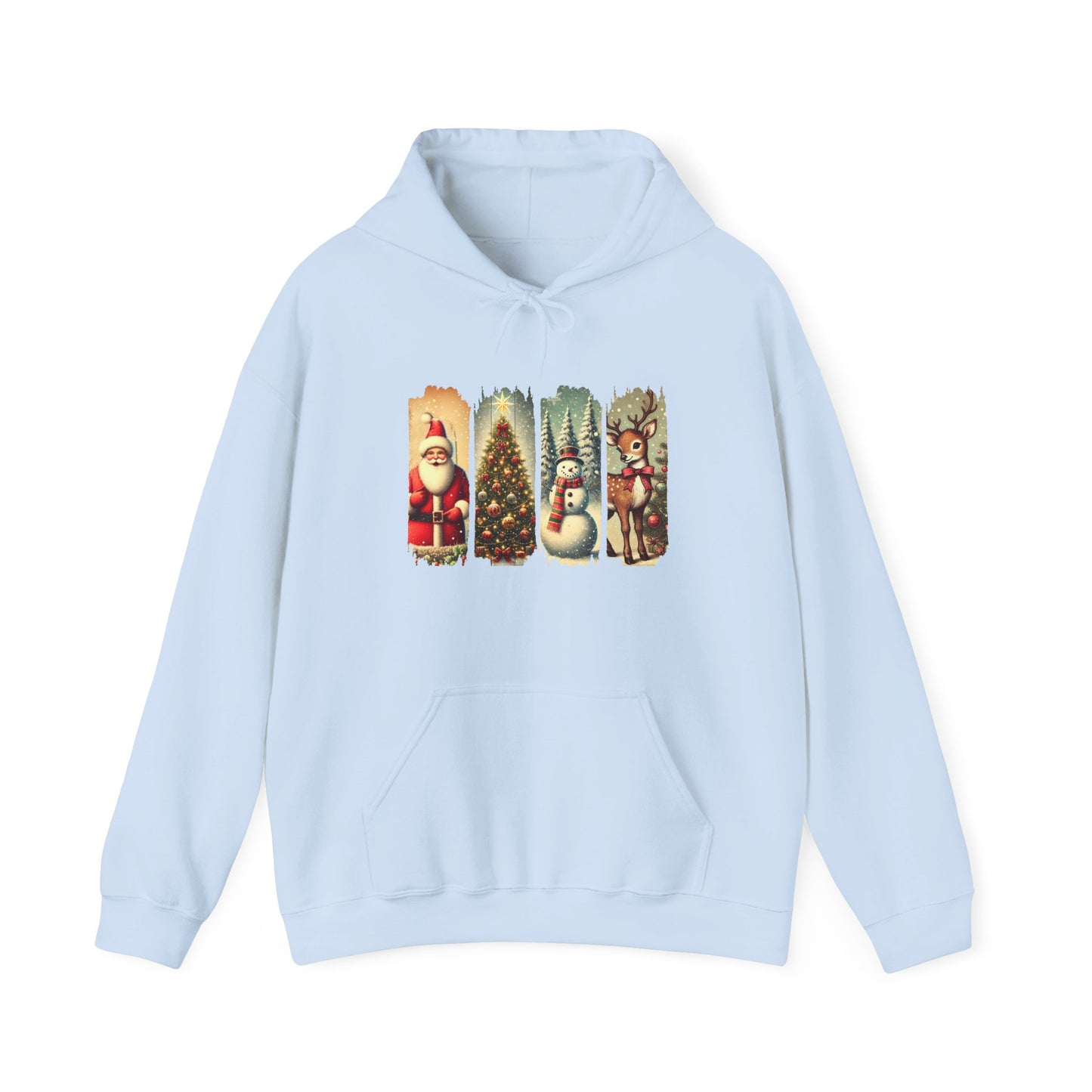 Cozy Christmas Sweatshirt with Vintage Holiday Designs, Unisex Hoodie for Winter, Christmas Gift, Holiday Wear, Festive Apparel