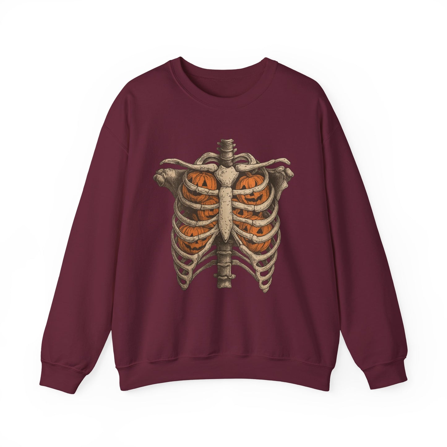 Halloween Skeleton Sweatshirt, Unisex Crewneck, Fall Fashion, Spooky Apparel, Gift for Halloween, Cozy Pullover