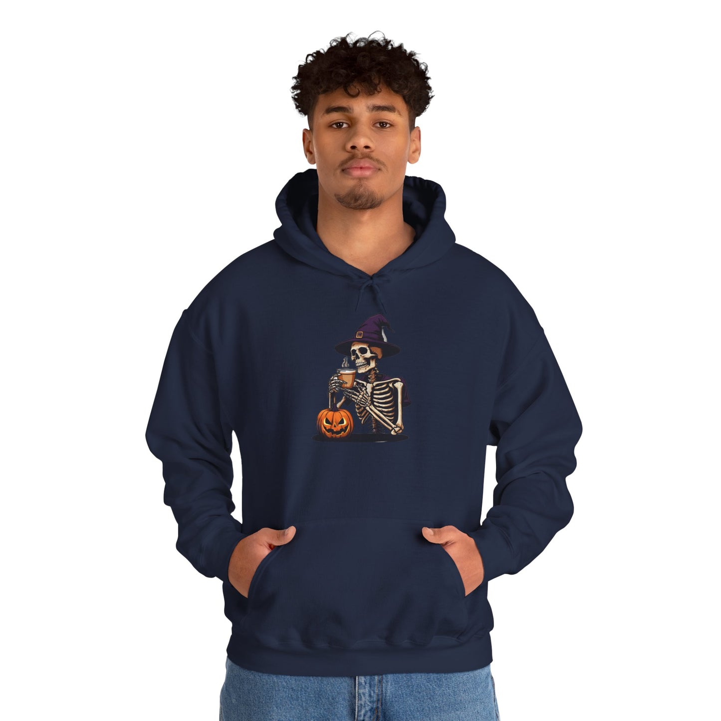 Halloween Skeleton Hoodie, Unisex Fall Sweatshirt, Spooky Season Apparel, Cozy Costume Alternative, Halloween Gift for Him/Her