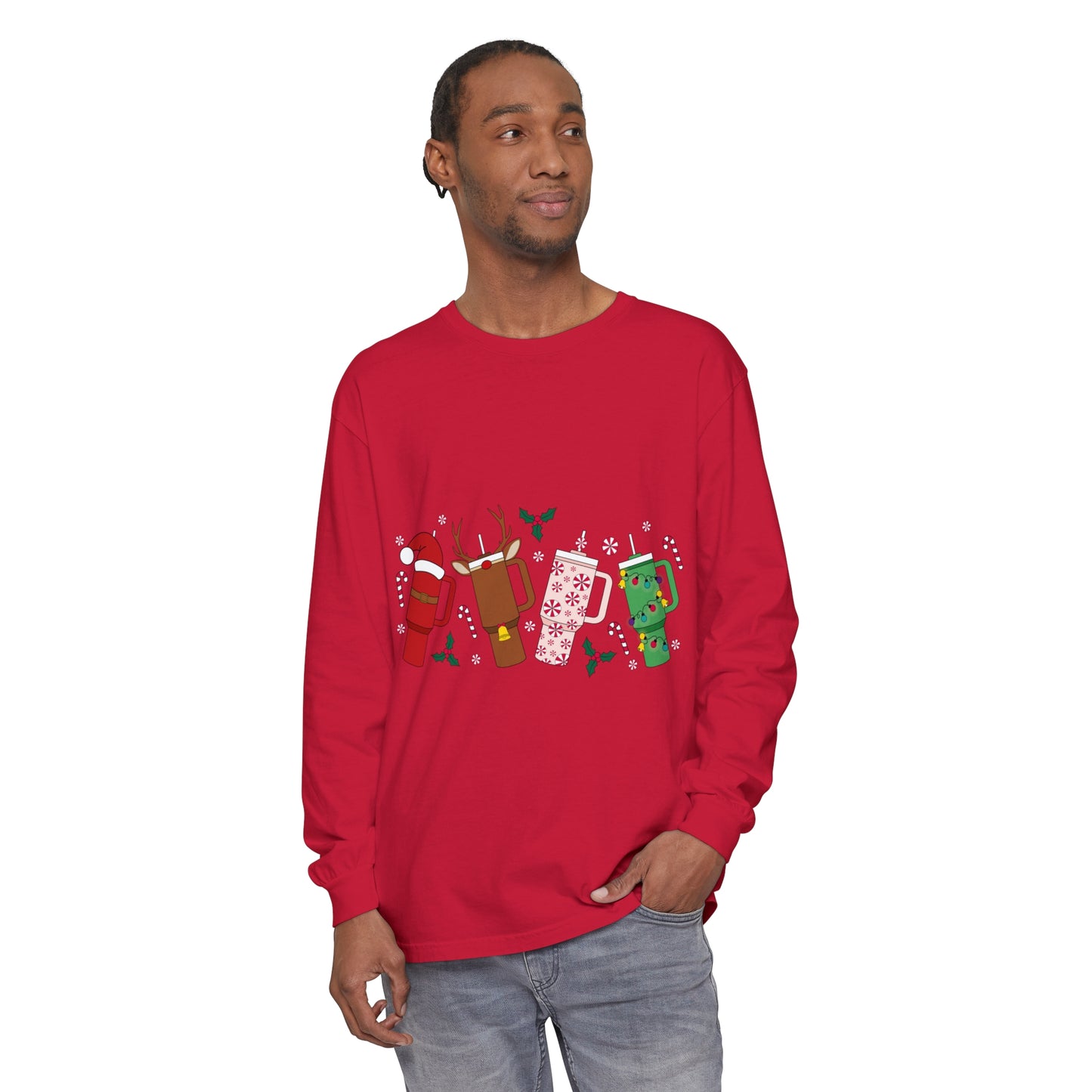 Christmas Unisex Garment-dyed Long Sleeve T-Shirt