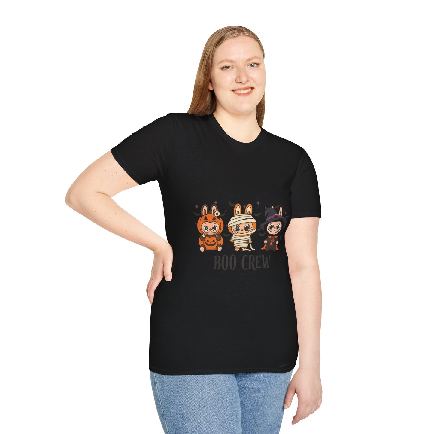 Boo Crew Halloween T-Shirt, Unisex Softstyle Tee, Cute Halloween Shirt, Fall Festival Apparel, Spooky Season Gift, Trick or Treat Top