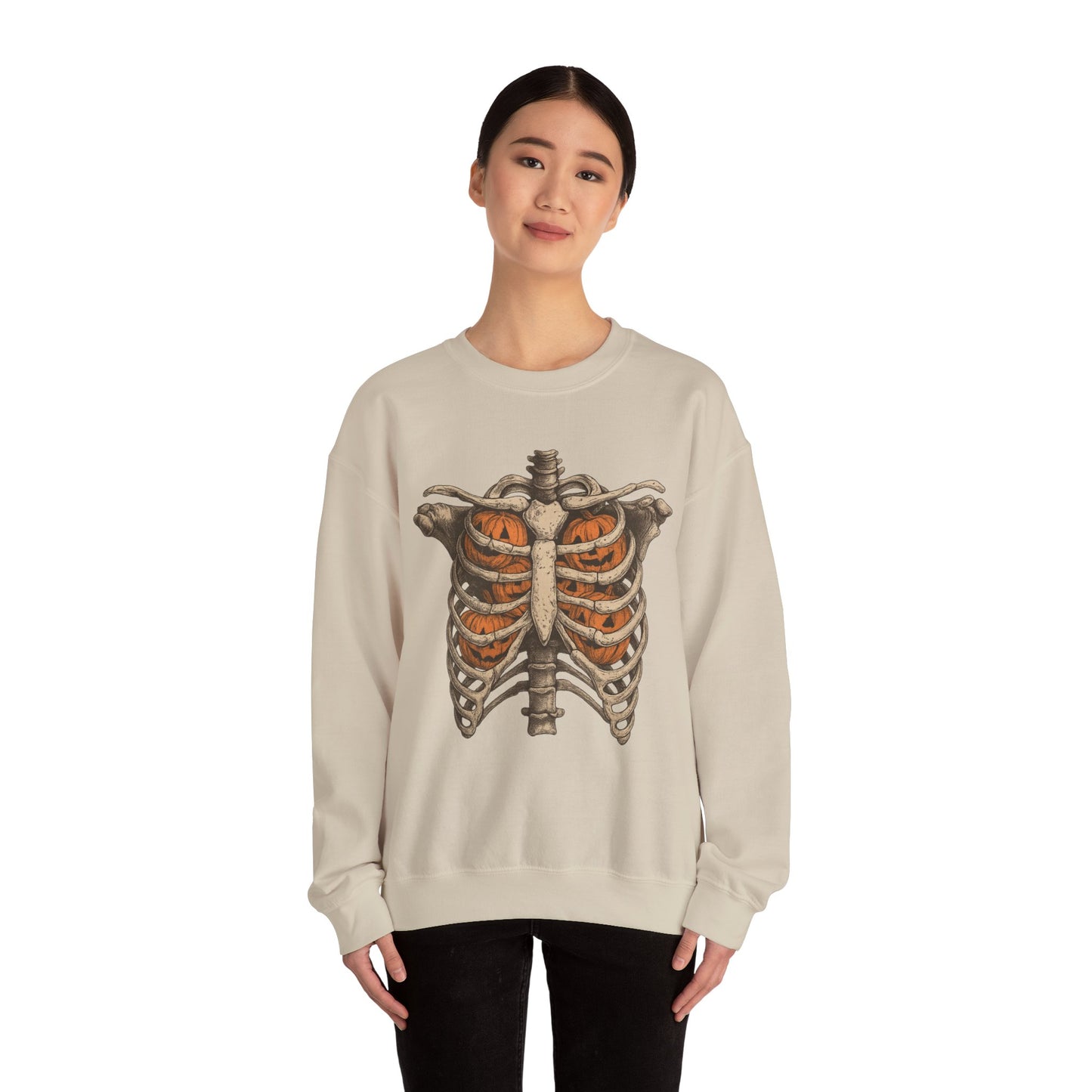 Halloween Skeleton Sweatshirt, Unisex Crewneck, Fall Fashion, Spooky Apparel, Gift for Halloween, Cozy Pullover