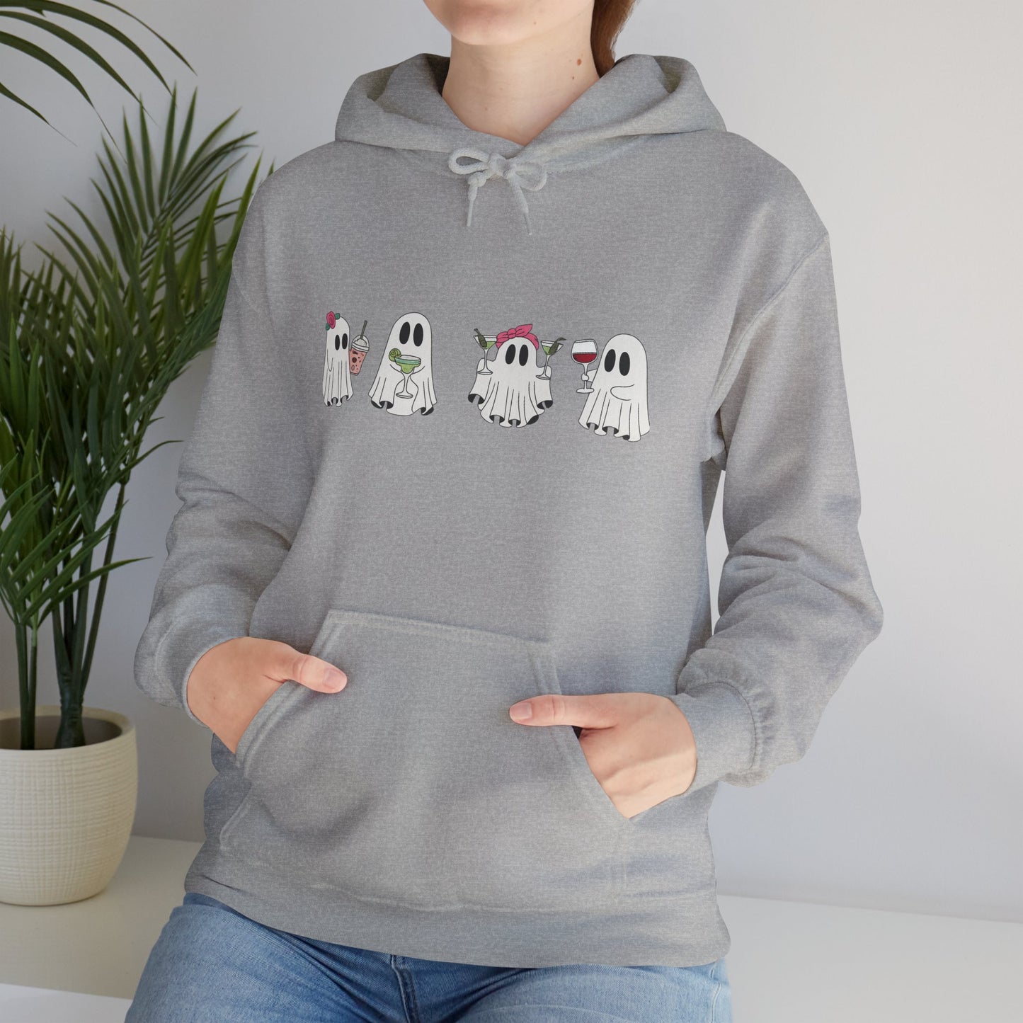 Cute Ghosts Unisex Hoodie - Cozy Halloween Hoodie, Fall Apparel, Gift for Ghost Lovers, Casual Wear, Spooky Season