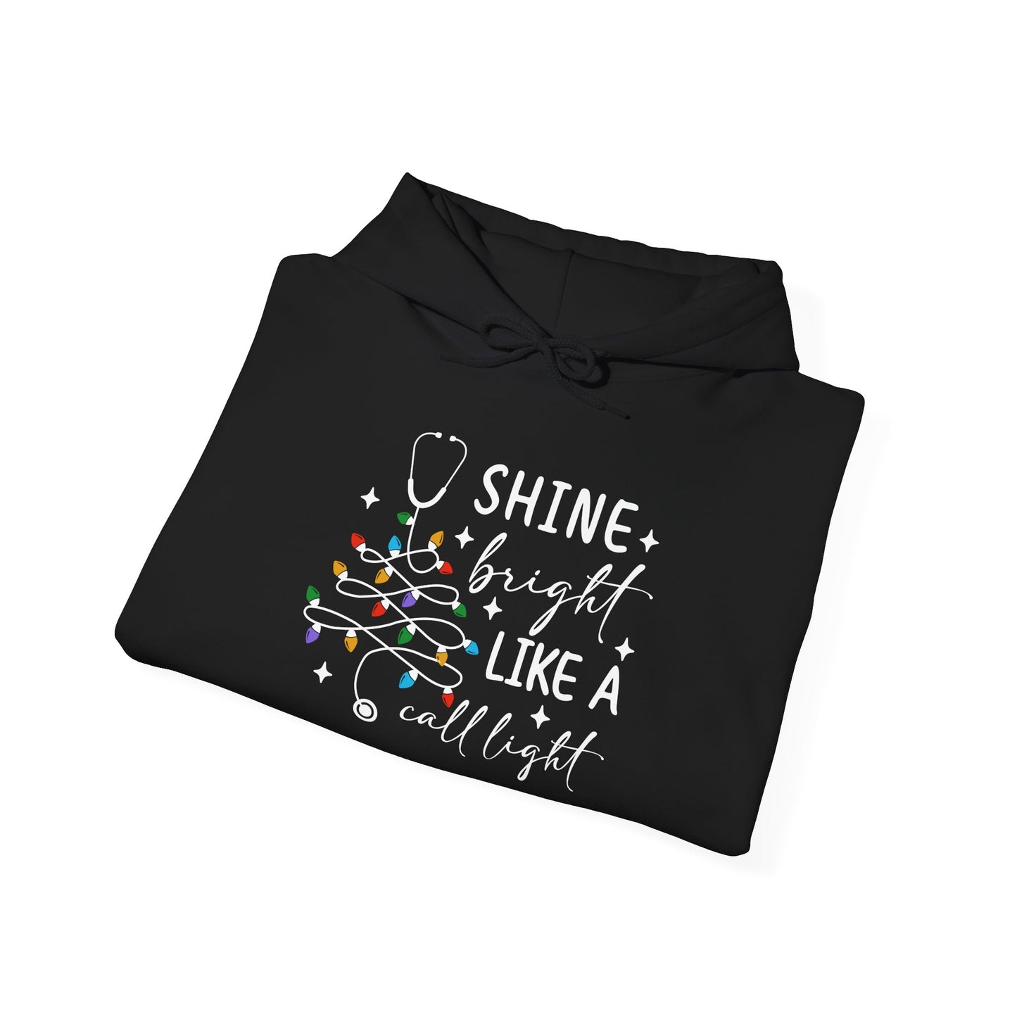 Christmas Light Hoodie, Cozy Holiday Hoodie, Winter Gift, Unisex Pullover for Festive Celebrations, Shine Bright Like a Christmas Bulb