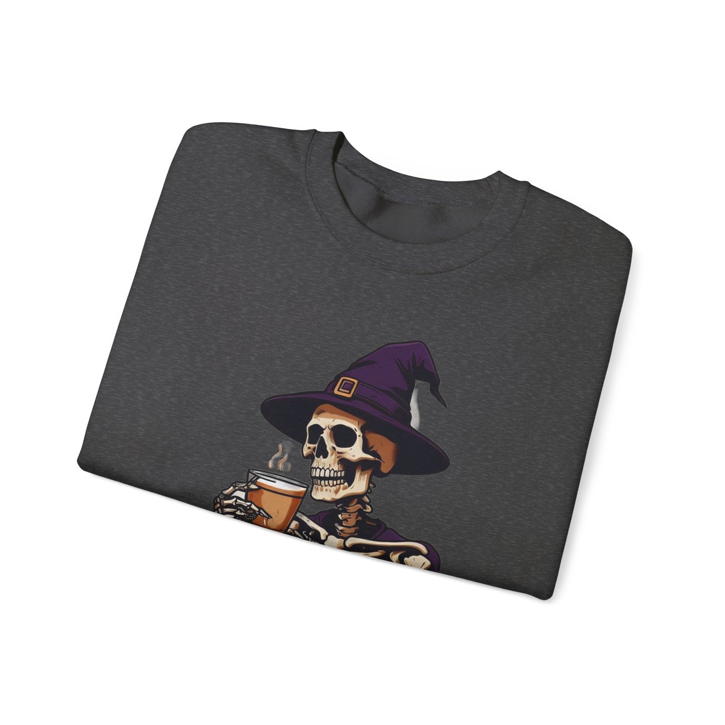 Spooky Skeleton Halloween Sweatshirt, Unisex Crewneck, Cozy Fall Fashion, Halloween Costume, Party Apparel, Ideal for Trick or Treat