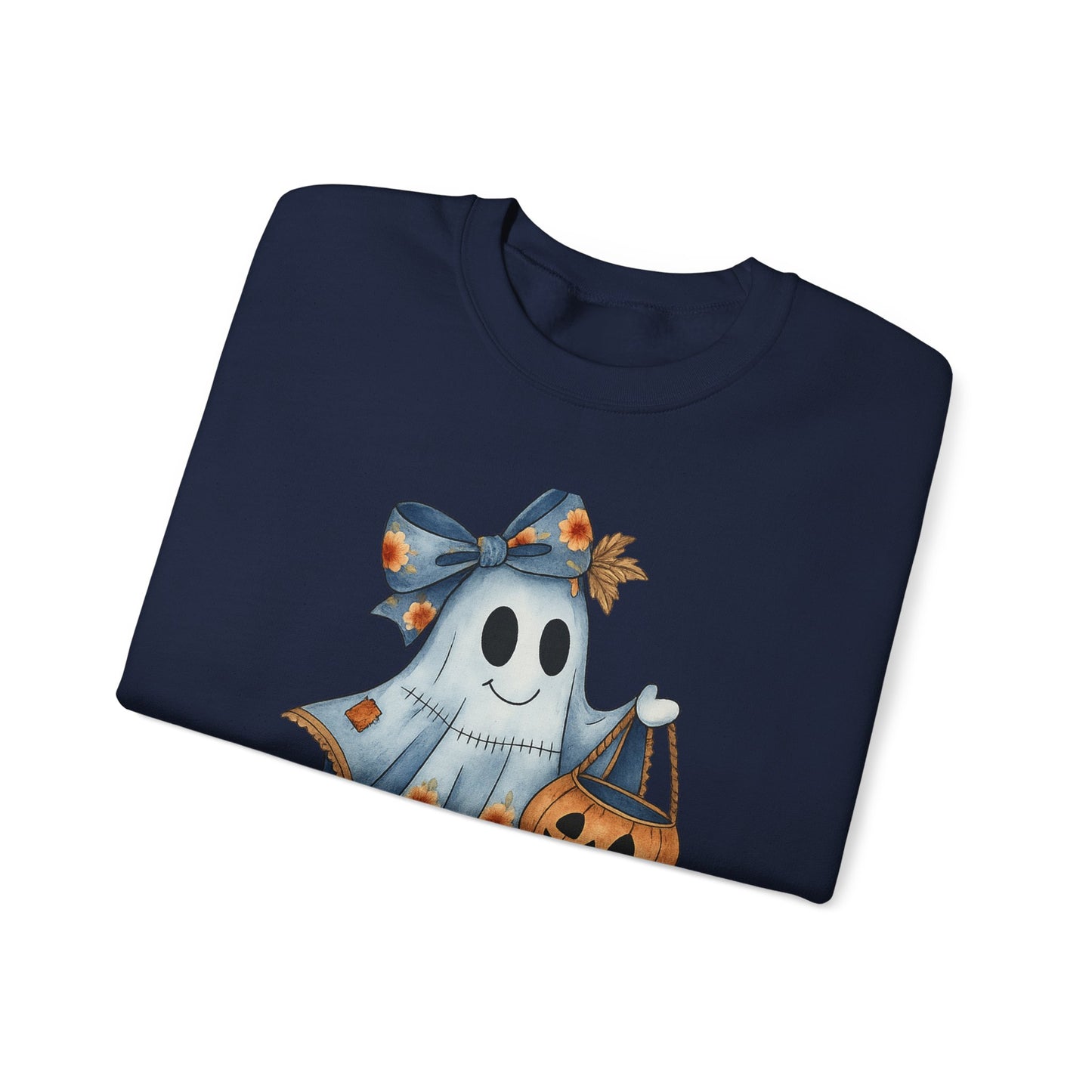 Cute Ghost Halloween Sweatshirt, Unisex Crewneck, Cozy Fall Apparel, Spooky Season Gift, Trick or Treat, Halloween Celebration