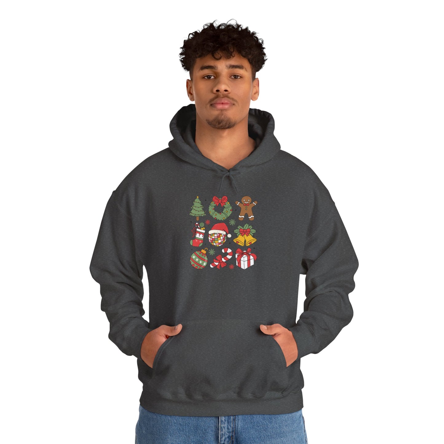 Festive Holiday Hoodie, Cozy Sweatshirt for Christmas, Unisex Holiday Apparel, Winter Gift Idea, Cute Sweatshirt with Holiday Designs