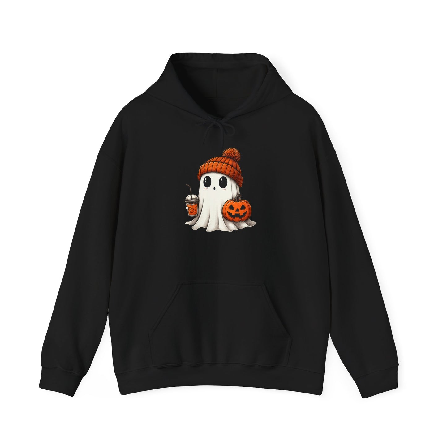 Halloween Ghost Hoodie, Unisex Halloween Apparel, Cute Pumpkin Design, Halloween Party Outfit