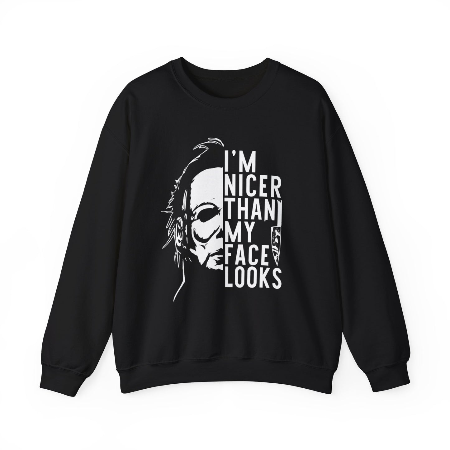Unisex Halloween Humor Crewneck Sweatshirt, Funny Sweatshirt, Gift for Horror Fans, Halloween Apparel, Spooky Vibes, Comfortable Layering