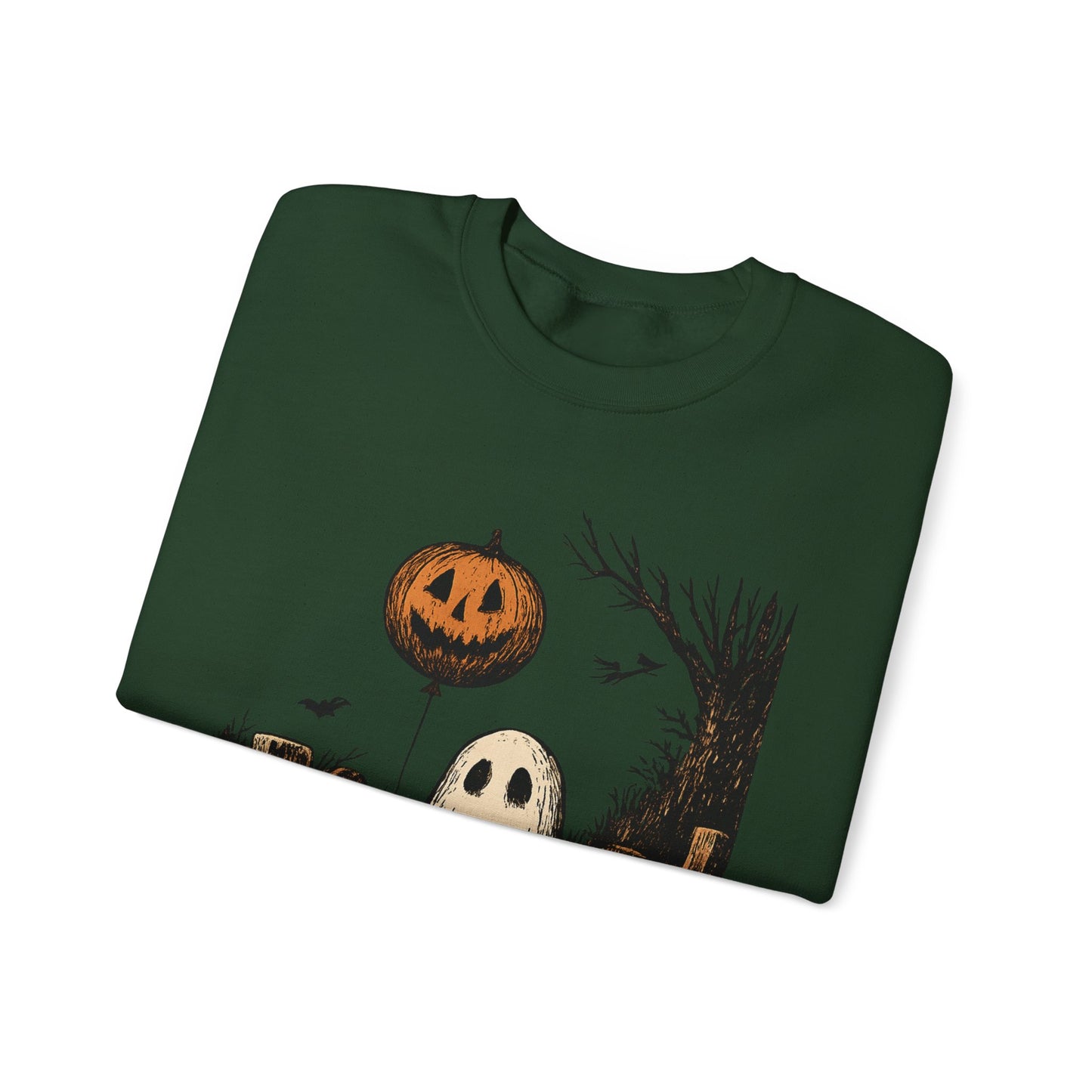Halloween Ghost Crewneck Sweatshirt - Fall Fashion, Cozy Sweater, Spooky Style, Halloween Decor, Unique Gift