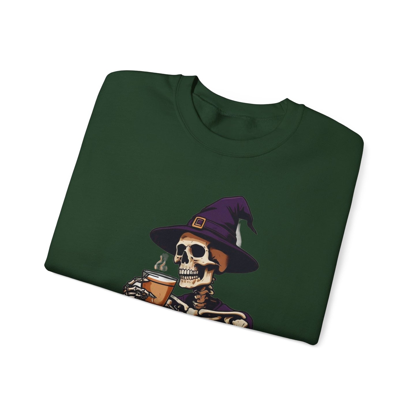 Spooky Skeleton Halloween Sweatshirt, Unisex Crewneck, Cozy Fall Fashion, Halloween Costume, Party Apparel, Ideal for Trick or Treat