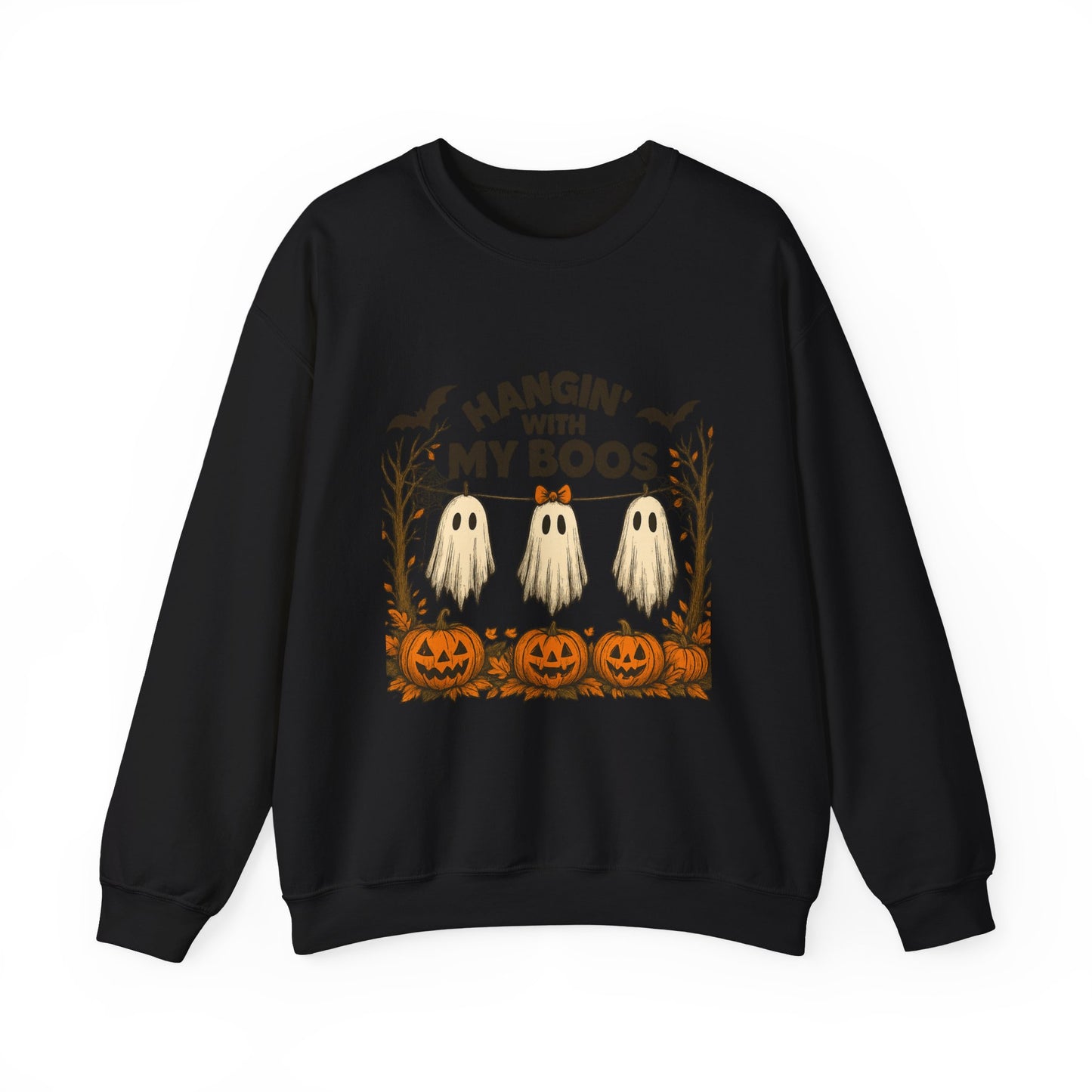 Halloween Ghost Sweatshirt, Cozy Unisex Crewneck, Fall Apparel, Halloween Costume, Spooky Season Outfit