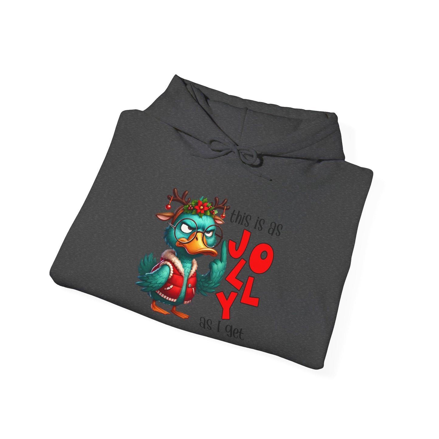 Jolly Holiday Hoodie - Unisex Heavy Blend™ Hoodie, Christmas Gift, Cozy Hoodie, Funny Hoodie, Winter Apparel, Holiday Fashion