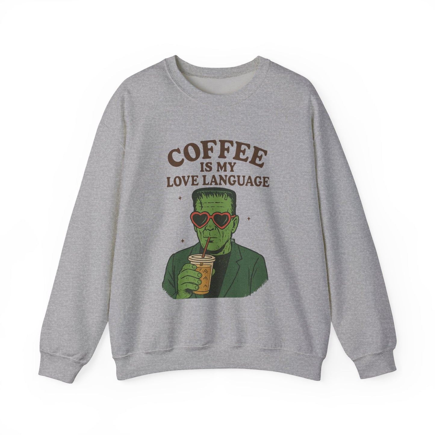 Coffee Lover's Unisex Crewneck Sweatshirt, Gift for Coffee Enthusiasts, Funny Sweatshirt, Halloween Apparel, Cozy Casual Wear