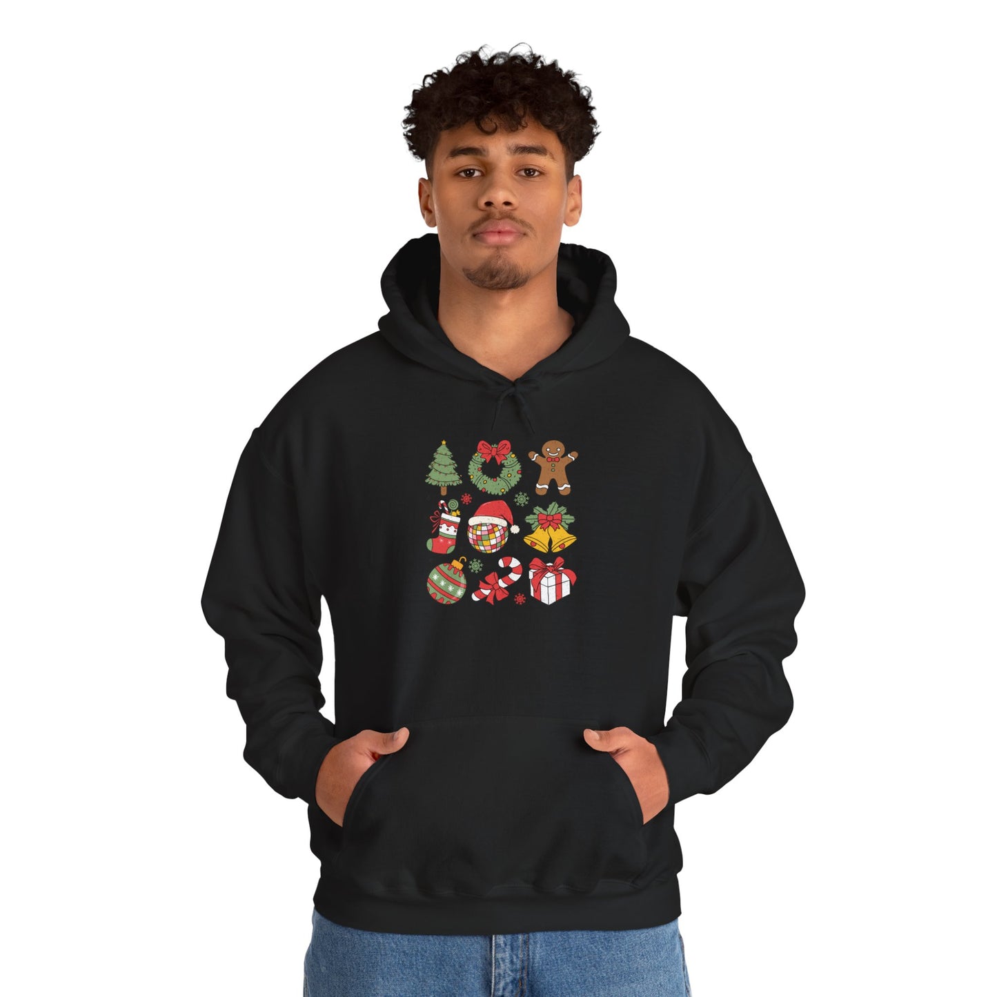 Festive Holiday Hoodie, Cozy Sweatshirt for Christmas, Unisex Holiday Apparel, Winter Gift Idea, Cute Sweatshirt with Holiday Designs