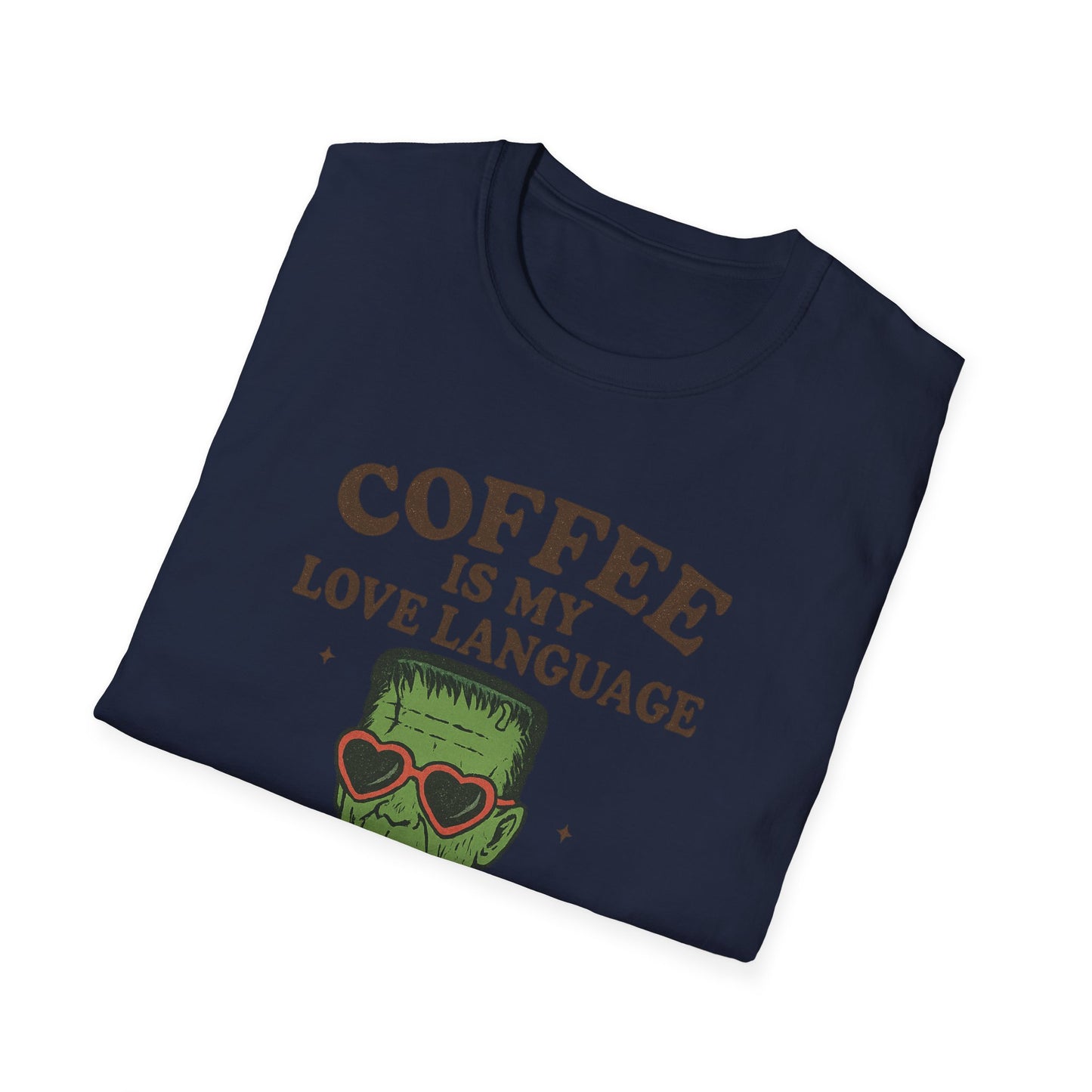 Frankenstein Coffee Lover T-Shirt, Funny Gift for Coffee Lovers, Unisex Tee, Perfect for Halloween, Casual Wear, Gift for Him/Her