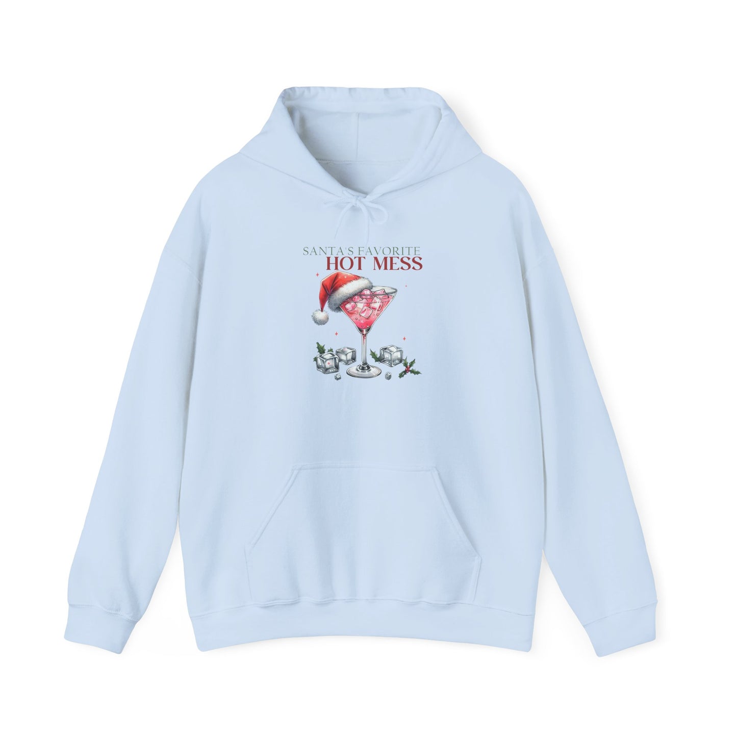 Funny Holiday Sweatshirt, Unisex Hoodie for Christmas, Hot Mess Design, Cute Gift for Friends, Cozy Winter Apparel, Festive Fashion