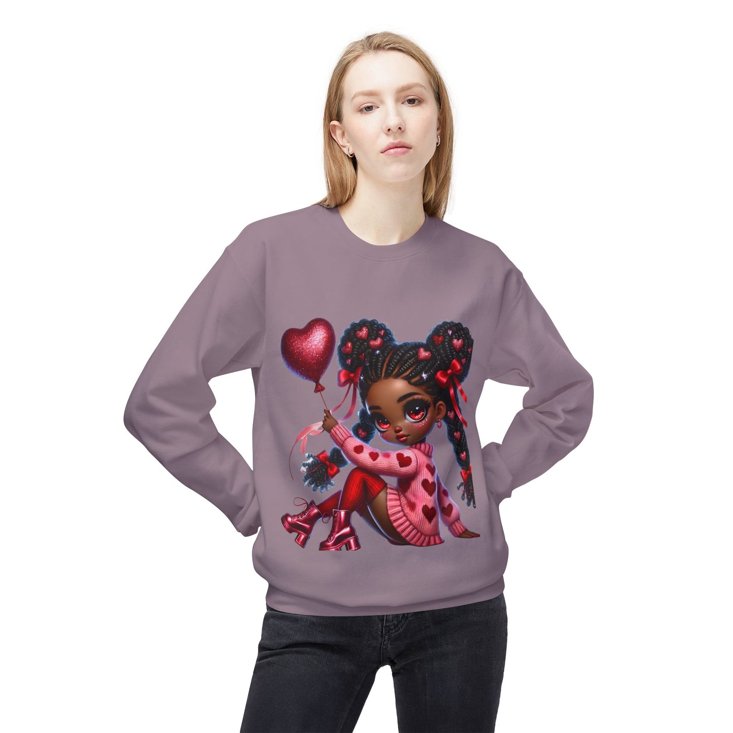 Valentines Unisex Midweight Softstyle Fleece Crewneck Sweatshirt