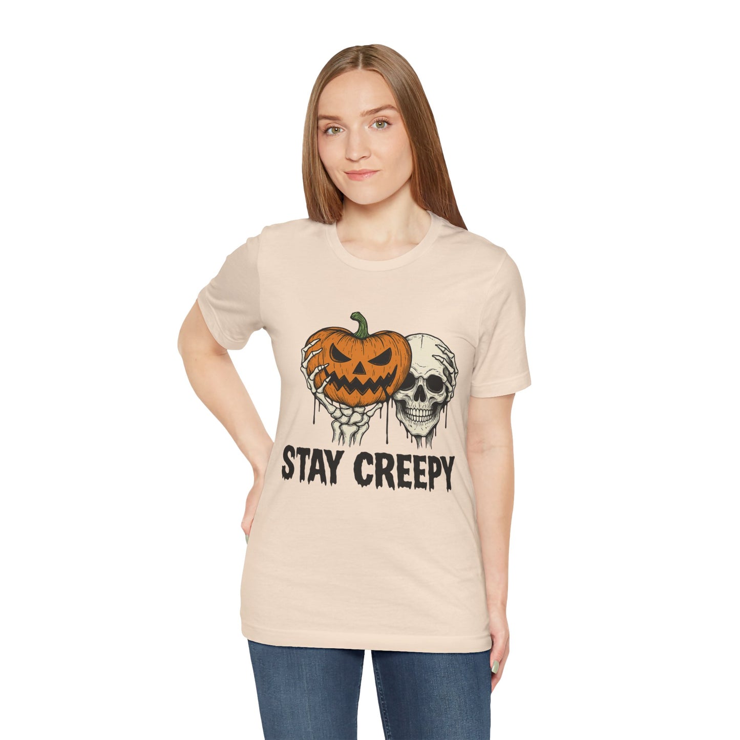 Halloween Graphic Tee - Stay Creepy Unisex Shirt, Fall Fashion, Spooky Halloween Apparel, Casual Wear, Gift for Halloween Lovers