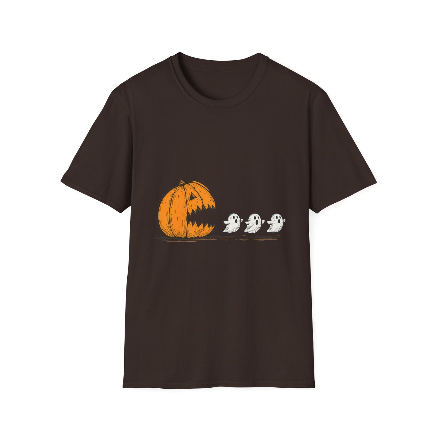 Halloween Ghost Pumpkin T-Shirt, Unisex Tee, Cute Halloween Shirt, Trick or Treat Apparel, Spooky Season Outfit