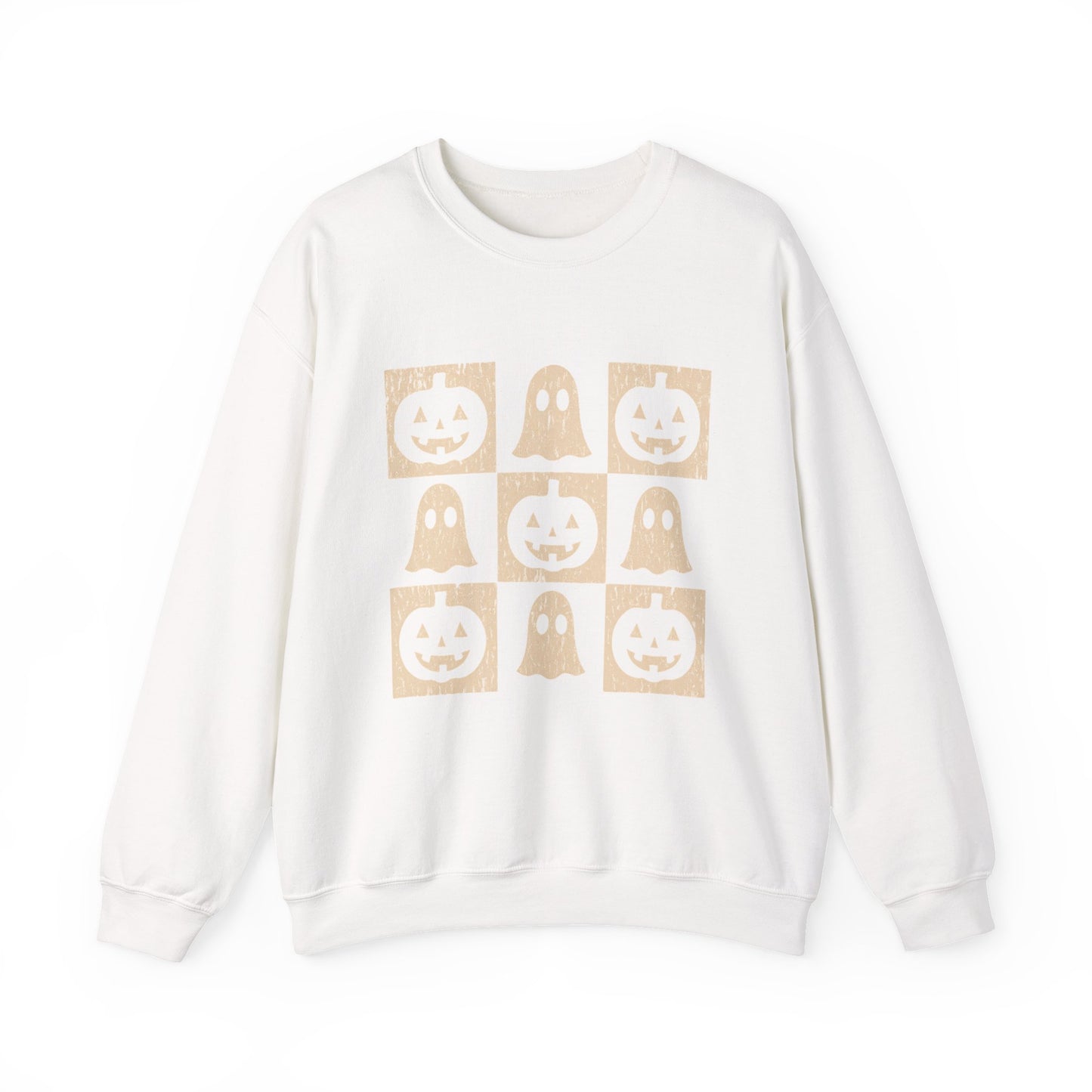 Halloween Ghosts Sweatshirt, Cozy Fall Sweater, Unisex Crewneck for Halloween, Cute Ghost Design, Perfect for Autumn Celebrations