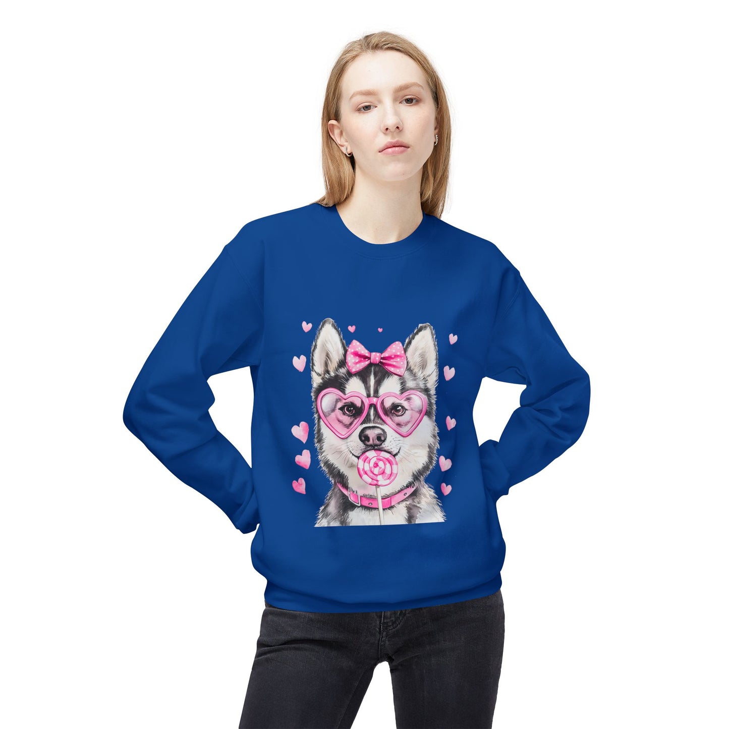 Valentines Unisex Midweight Soft style Fleece Crewneck Sweatshirt