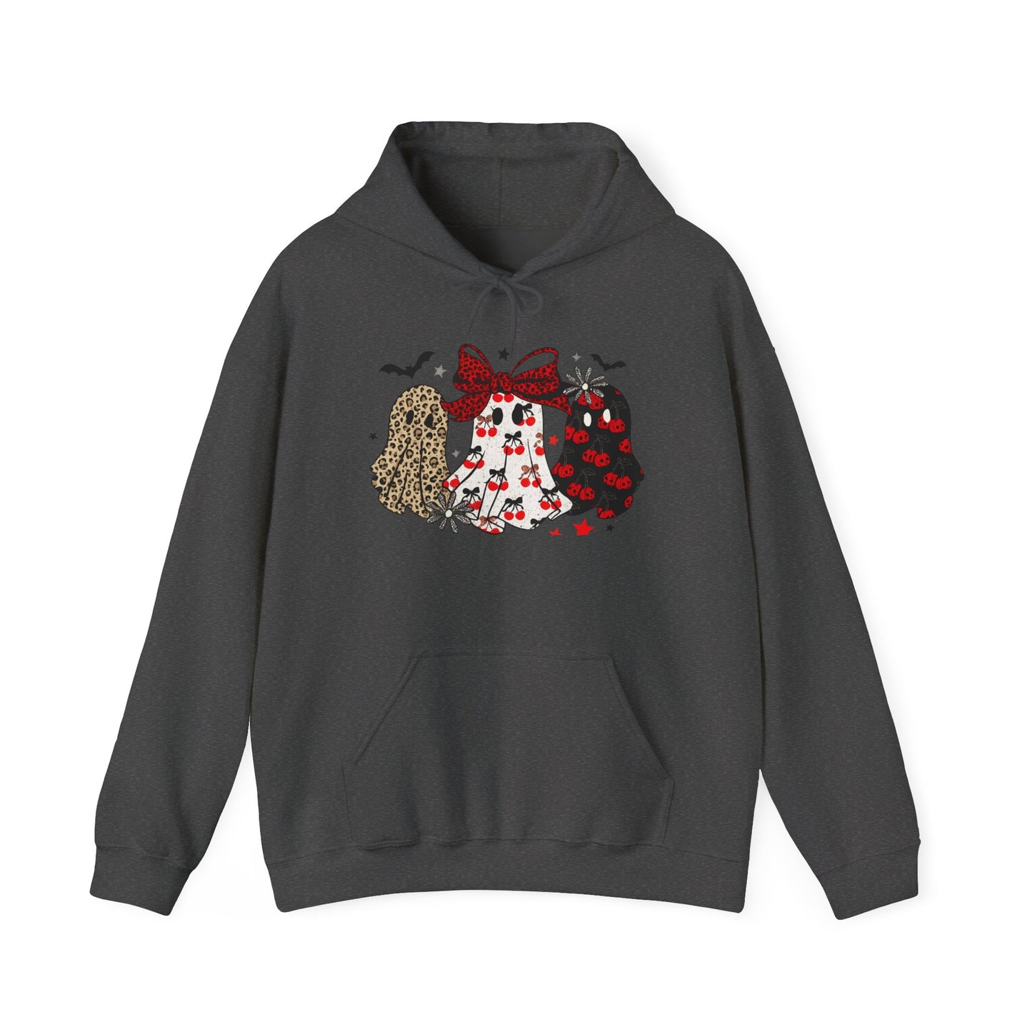 Cute Graphic Hooded Sweatshirt for Women, Cozy Casual Wear, Perfect for Halloween, Bat and Pumpkin Design, Fall Fashion