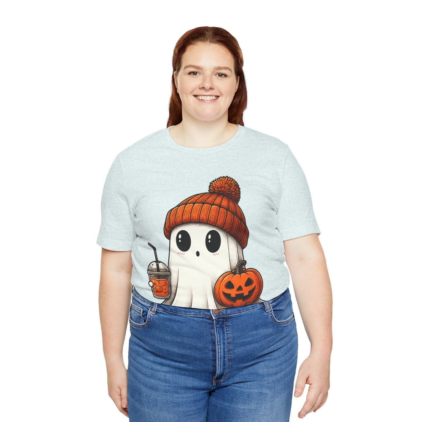 Halloween Ghost Unisex Tee, Spooky Shirt, Fall Fashion, Cute Ghost Shirt, Halloween Costume, Trick or Treat T-Shirt