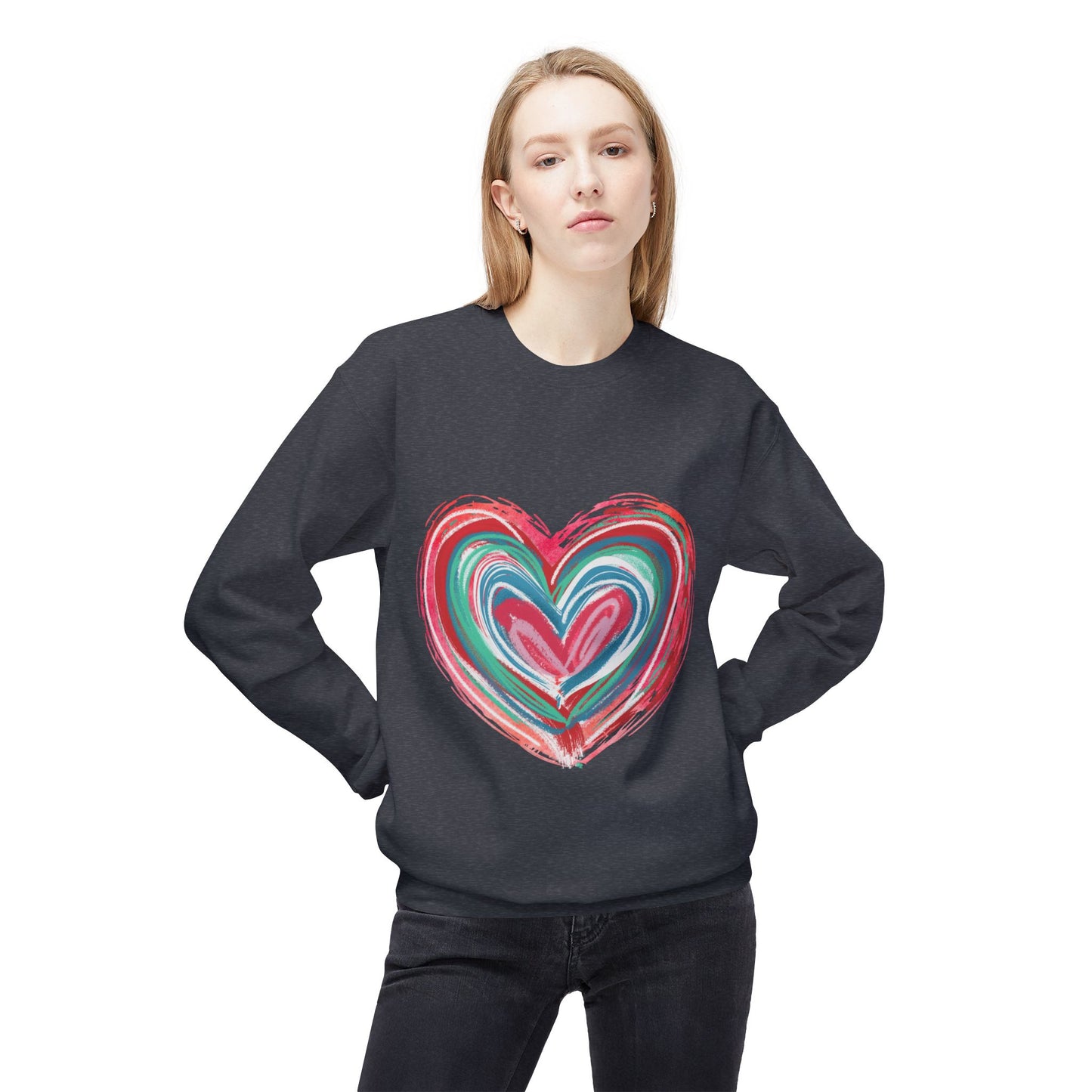 Valentines Unisex Midweight Softstyle Fleece Crewneck Sweatshirt