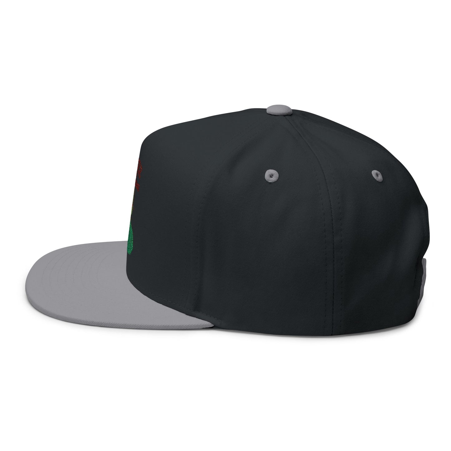 Coffee Love Language Embroidered Flat Bill Cap, Cool Hats, Gift for Coffee Lovers, Trendy Headwear, Unique Apparel