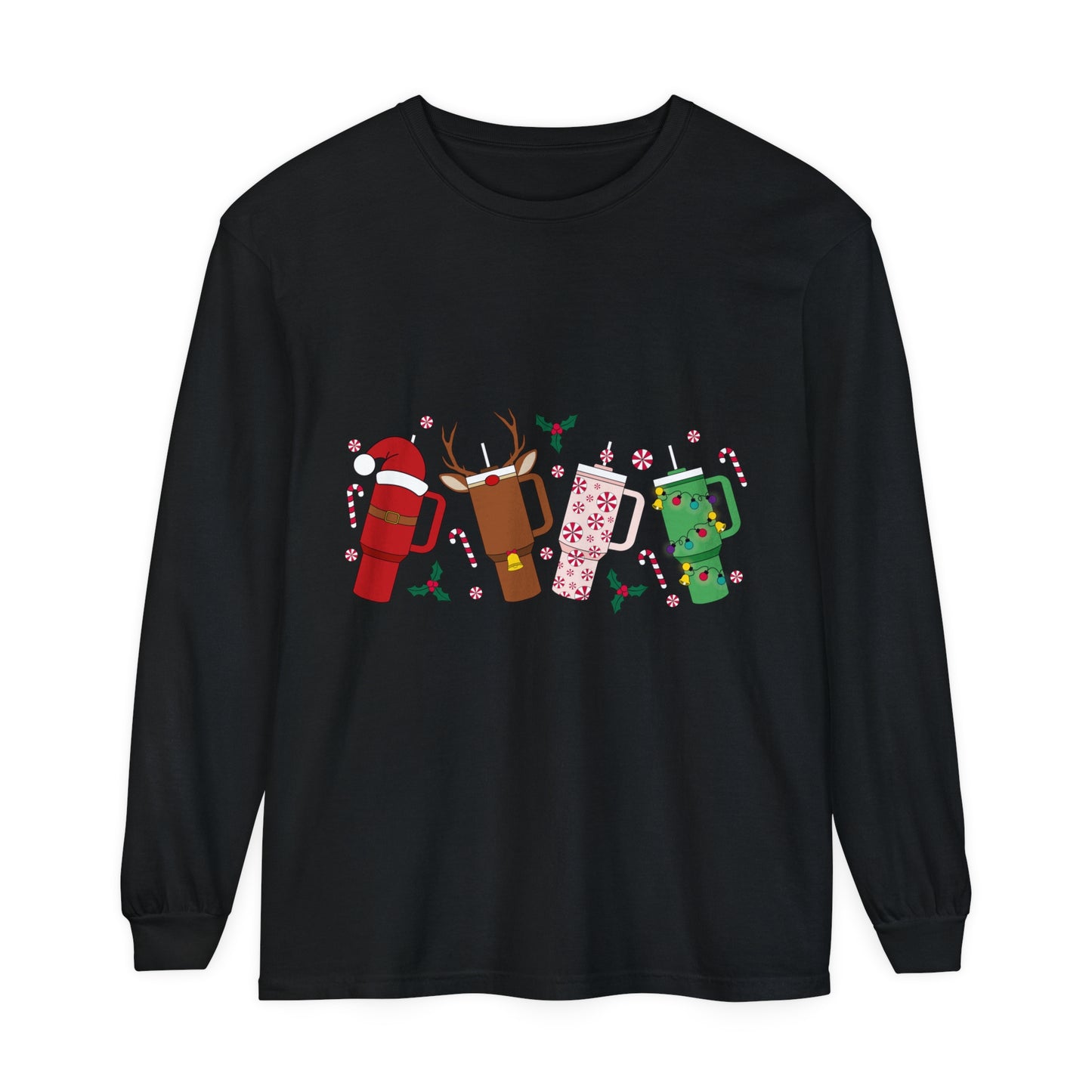 Christmas Unisex Garment-dyed Long Sleeve T-Shirt