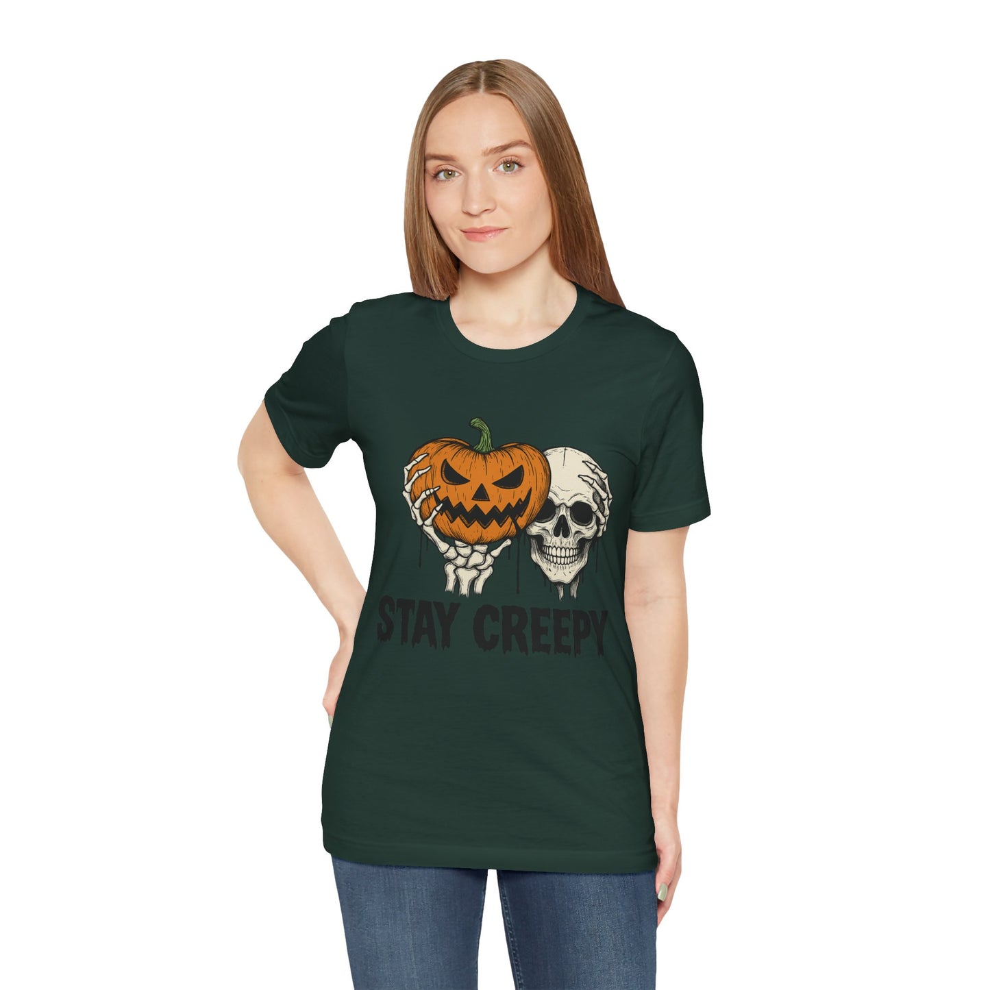 Halloween Graphic Tee - Stay Creepy Unisex Shirt, Fall Fashion, Spooky Halloween Apparel, Casual Wear, Gift for Halloween Lovers