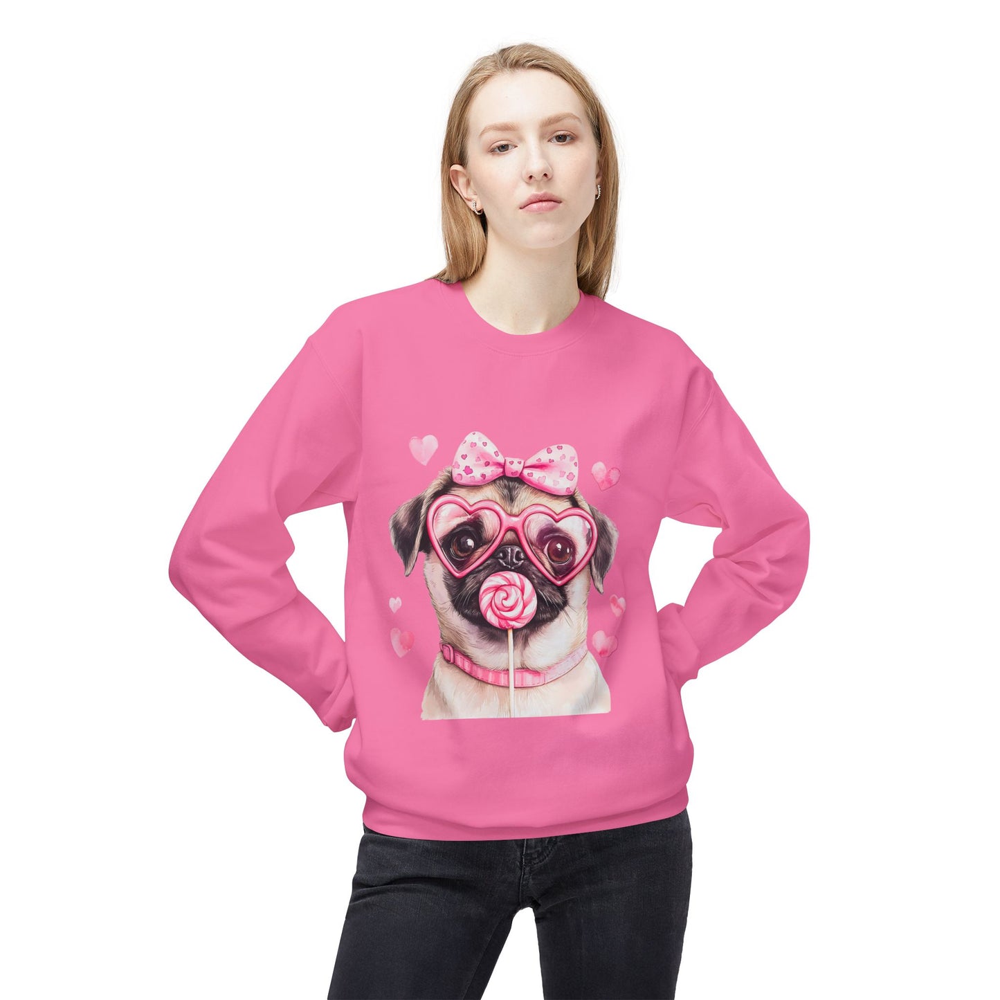 Valentines Unisex Midweight Softstyle Fleece Crewneck Sweatshirt