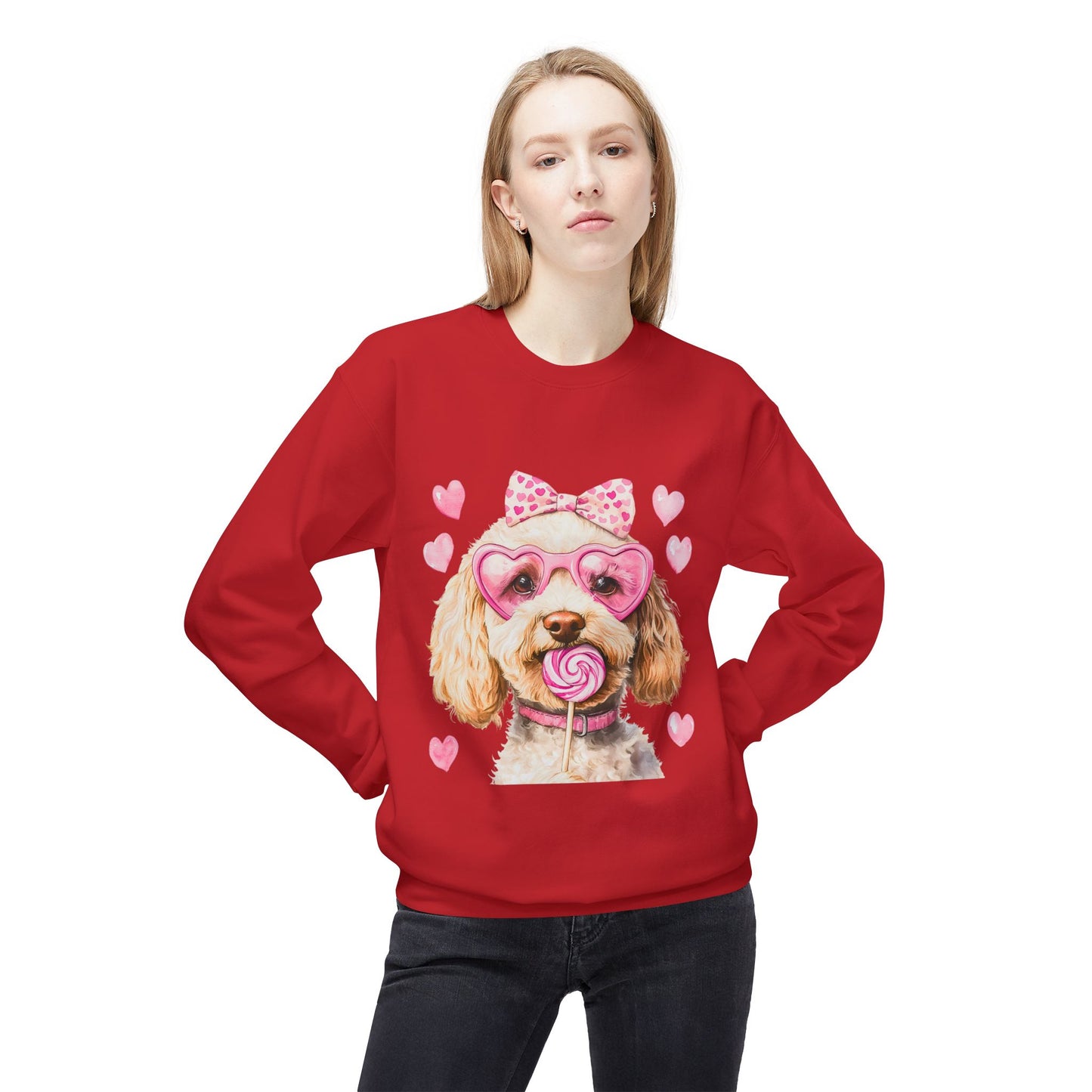 Valentines Unisex Midweight Softstyle Fleece Crewneck Sweatshirt