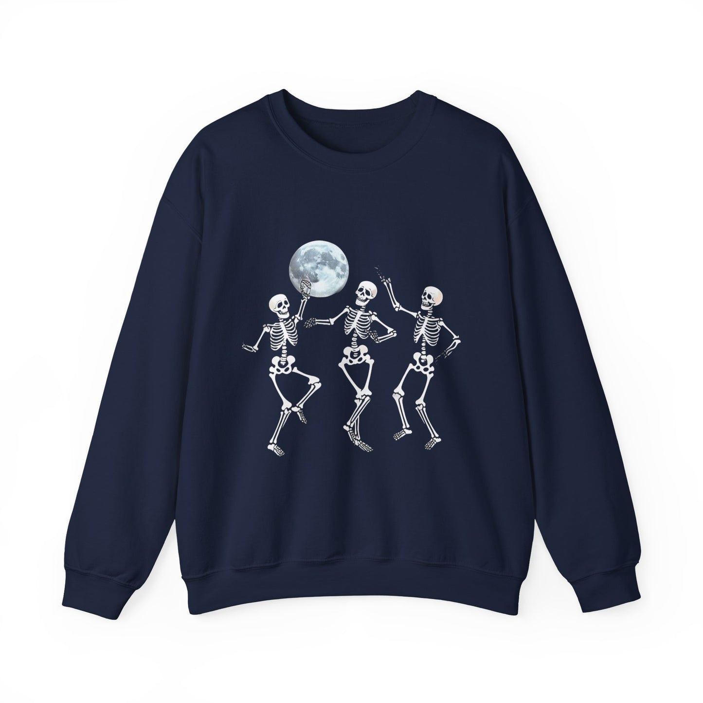 Spooky Dance Crewneck Sweatshirt - Halloween Oddities, Unisex Sweatshirt, Festive Apparel, Skeleton Design, Cozy Style